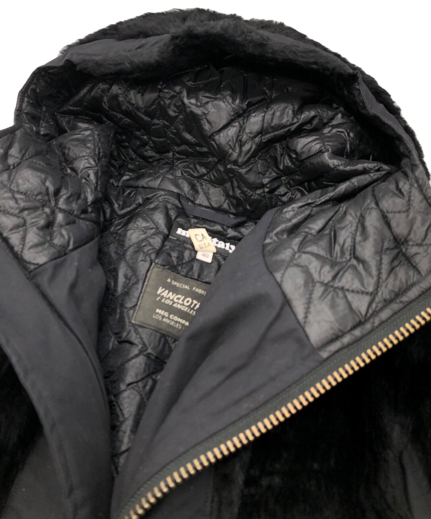 中古・古着通販】MONITALY (モニタリー) Kodiac Fur Coat ブラック