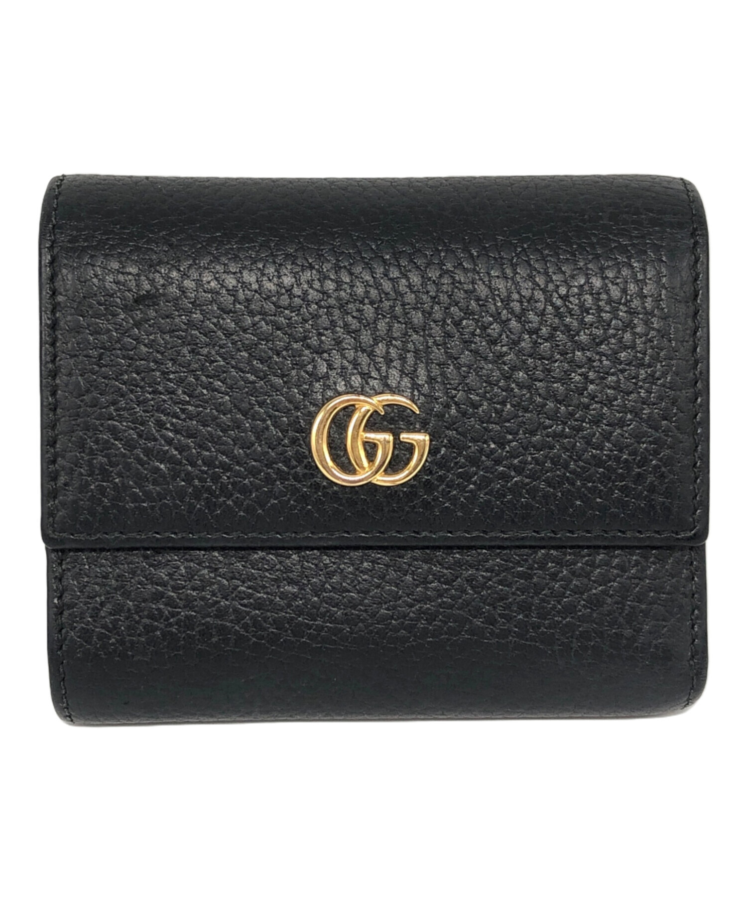中古・古着通販】GUCCI (グッチ) 3つ折り財布 ブラック サイズ:下記 