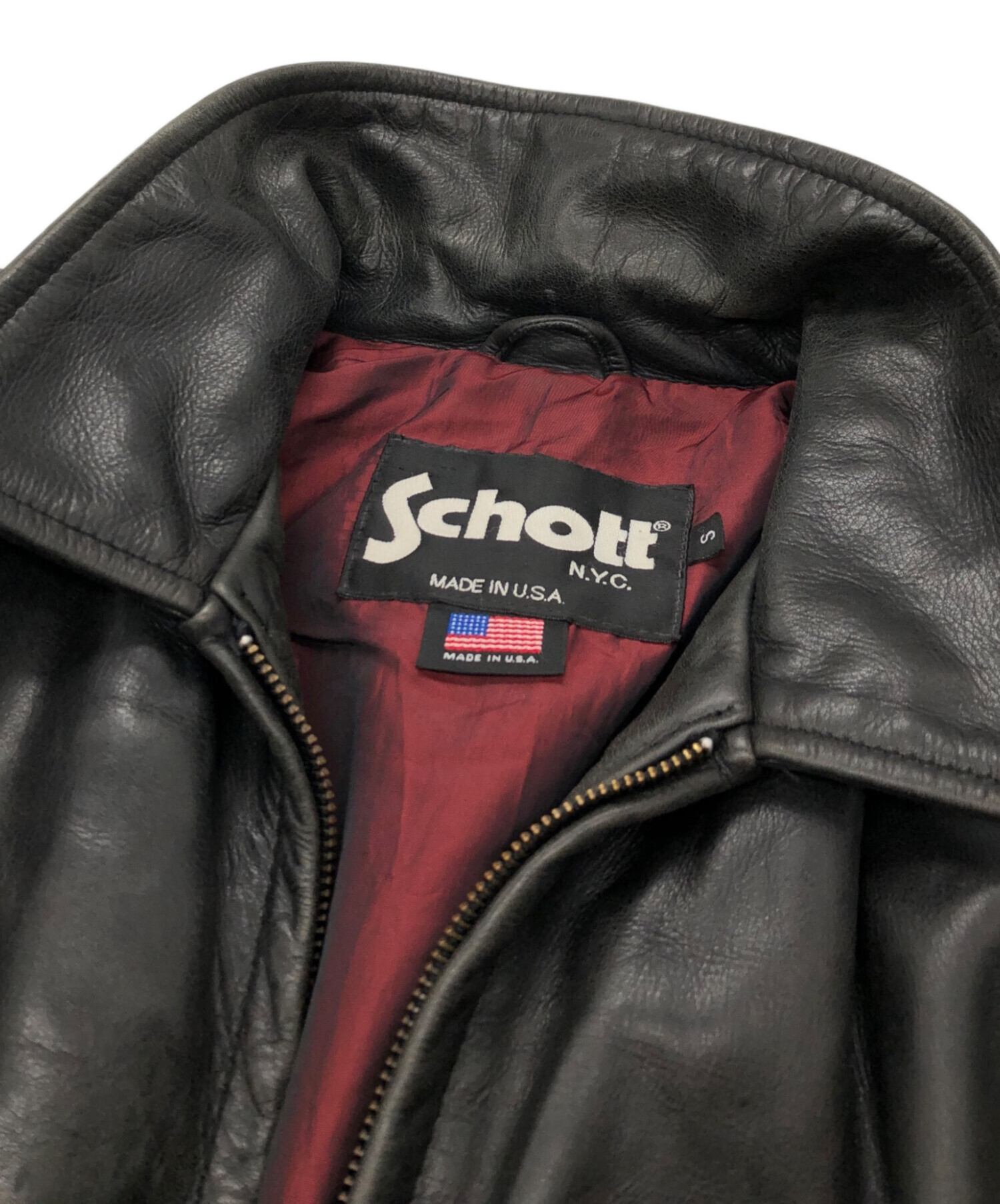 激レア！ ショット レザージャケット S 中古・古着通販】shott (ショット) レザージャケット ブラック サイズ