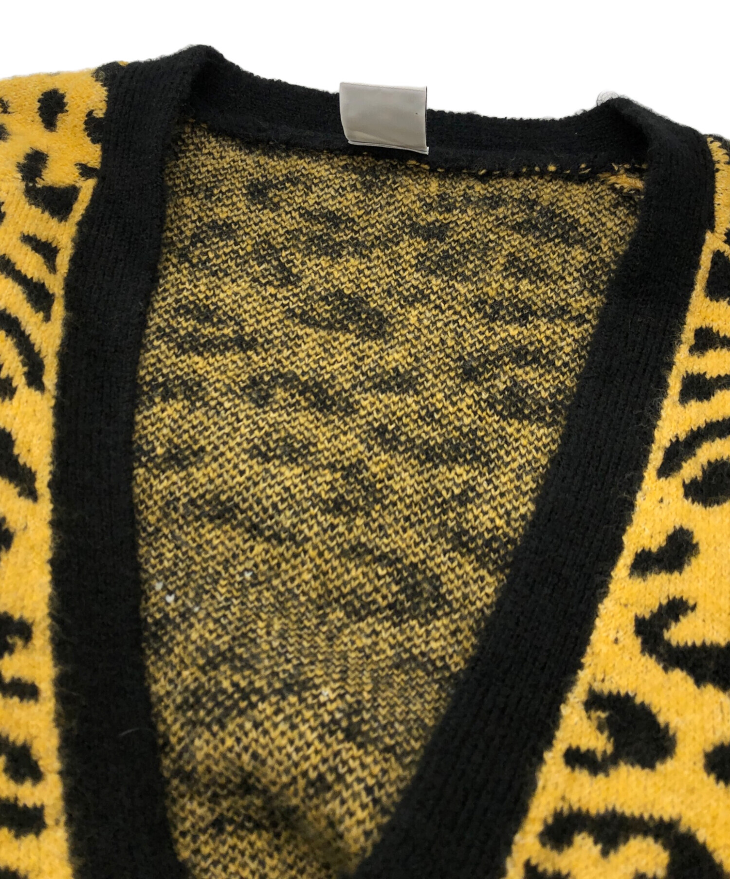 中古・古着通販】NIKE (ナイキ) ニットカーディガン イエロー サイズ 