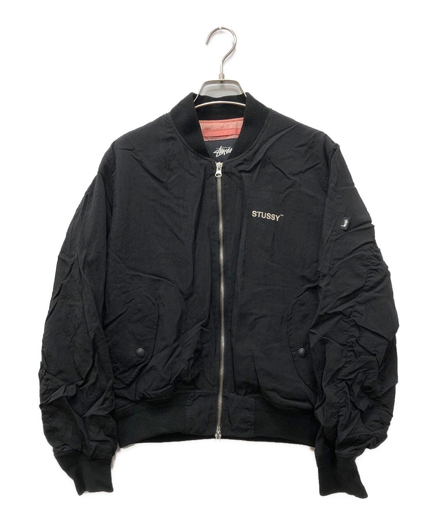 中古・古着通販】stussy (ステューシー) ジップブルゾン ブラック