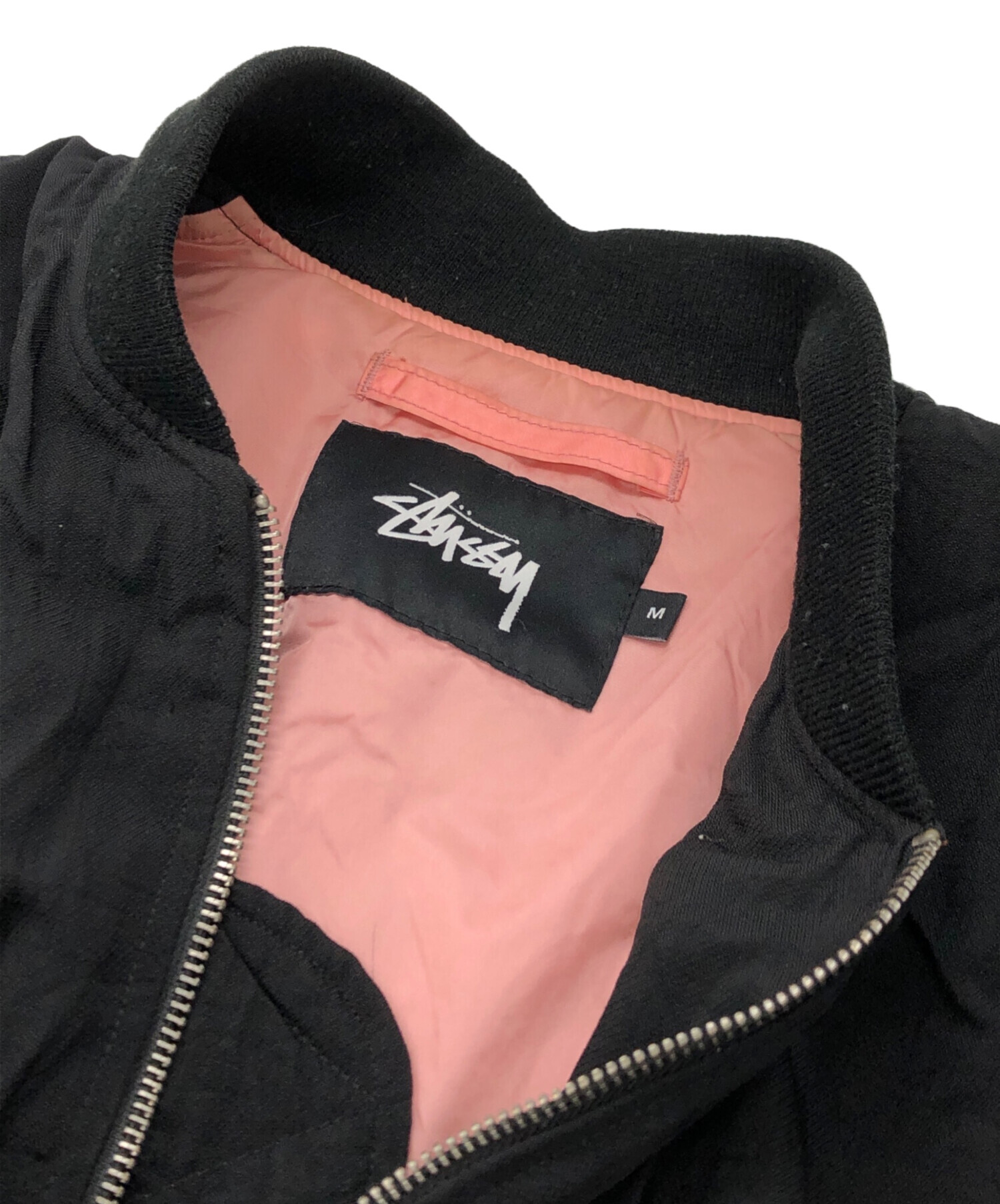 中古・古着通販】stussy (ステューシー) ジップブルゾン ブラック