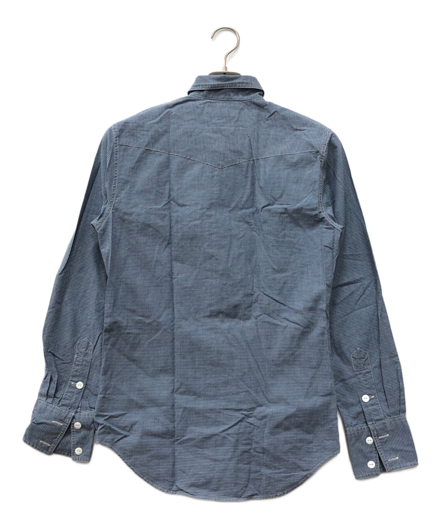 中古・古着通販】RRL (ダブルアールエル) ウエスタンシャツ ネイビー 中古・古着通販】RRL (ダブルアールエル) ウエスタンシャツ ネイビー
