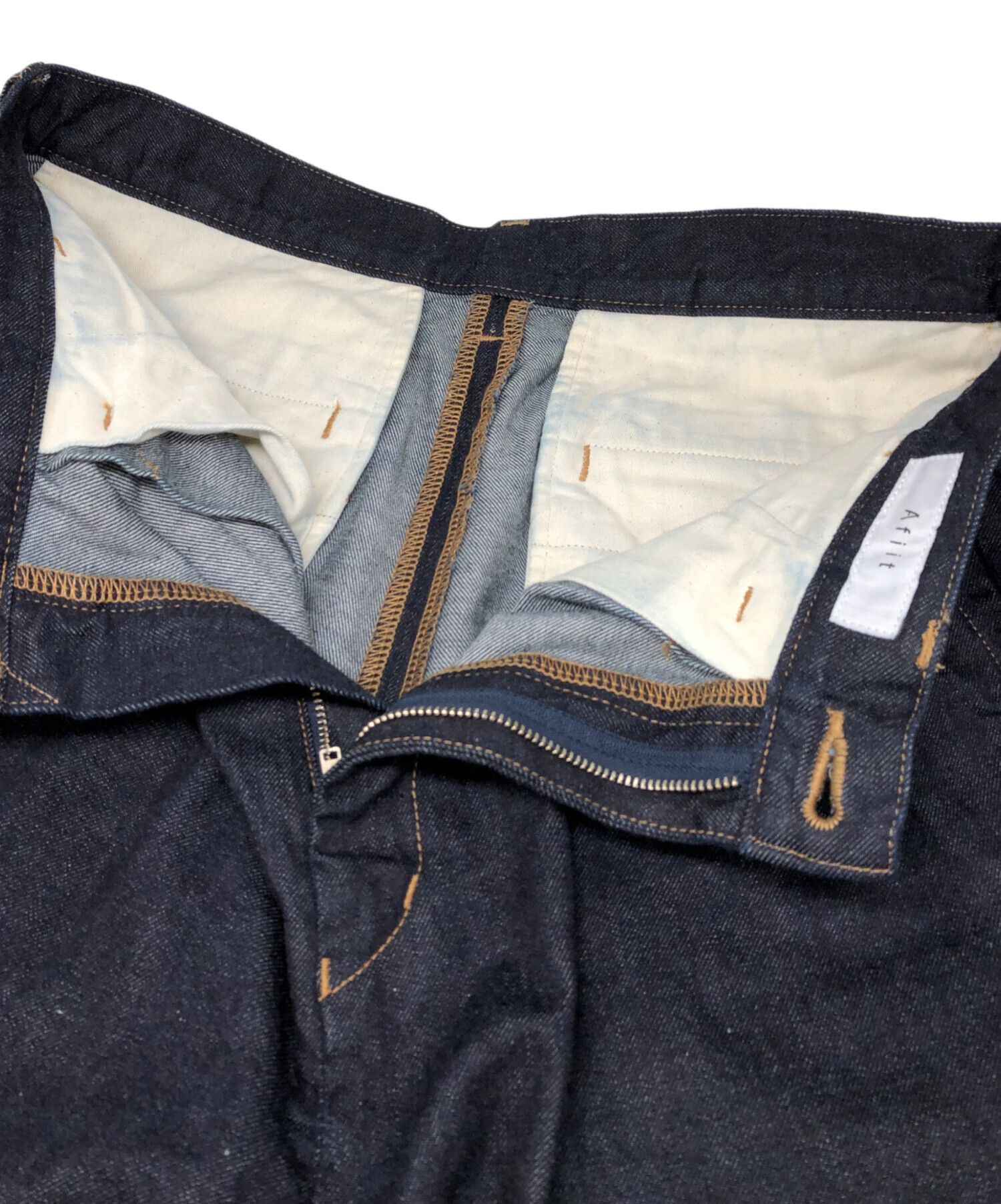 中古・古着通販】Afiit (アフィット) 2タックデニムパンツ インディゴ