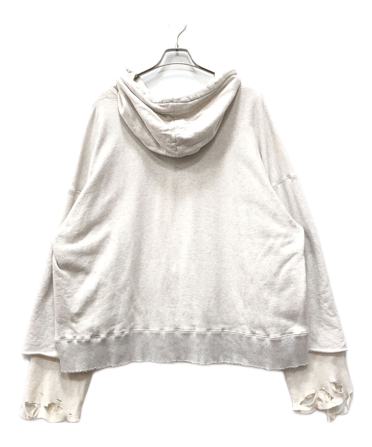 中古・古着通販】ANCELLM (アンセルム) ZIP-UP HOODIE アイボリー
