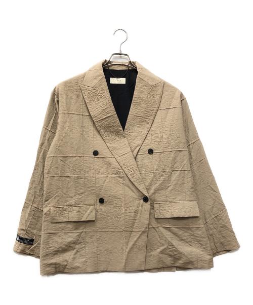 【極美品】JieDa CHECK DOUBLE TAILORED JACKET 中古・古着通販】Jieda (ジエダ) DOUBLE TAILORED JACKET ベージュ
