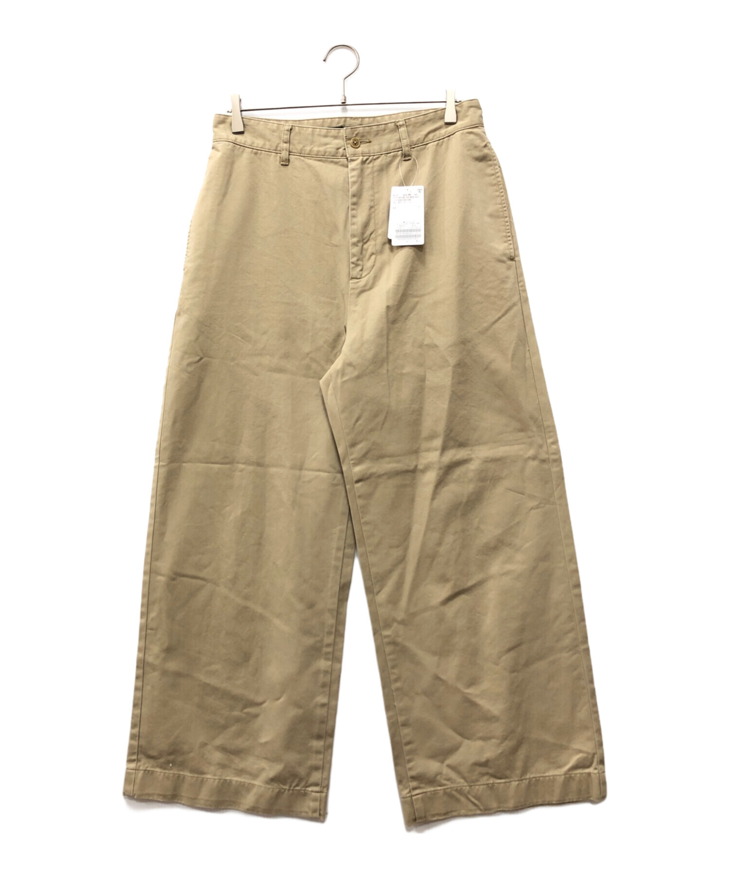 【タグ付】FRAMeWORK OVERSIZED CHINO パンツ ベージュ 中古・古着通販】FRAMeWORK (フレームワーク) LOOSE FIT CHINO パンツ