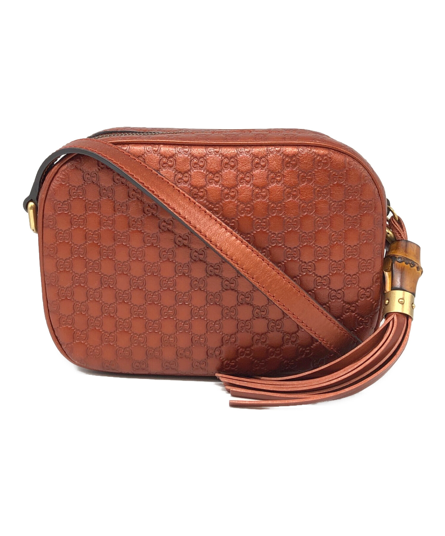 中古・古着通販】GUCCI (グッチ) グッチシマ レザー ショルダーバッグ 