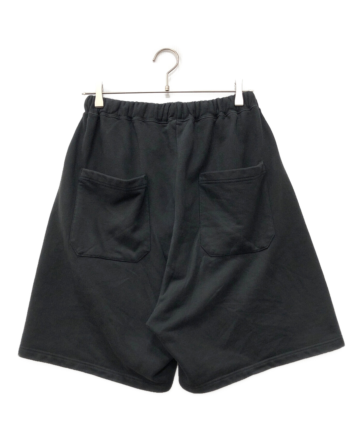 ANCELLM TUCK SWEAT SHORTS/BLACK サイズ1