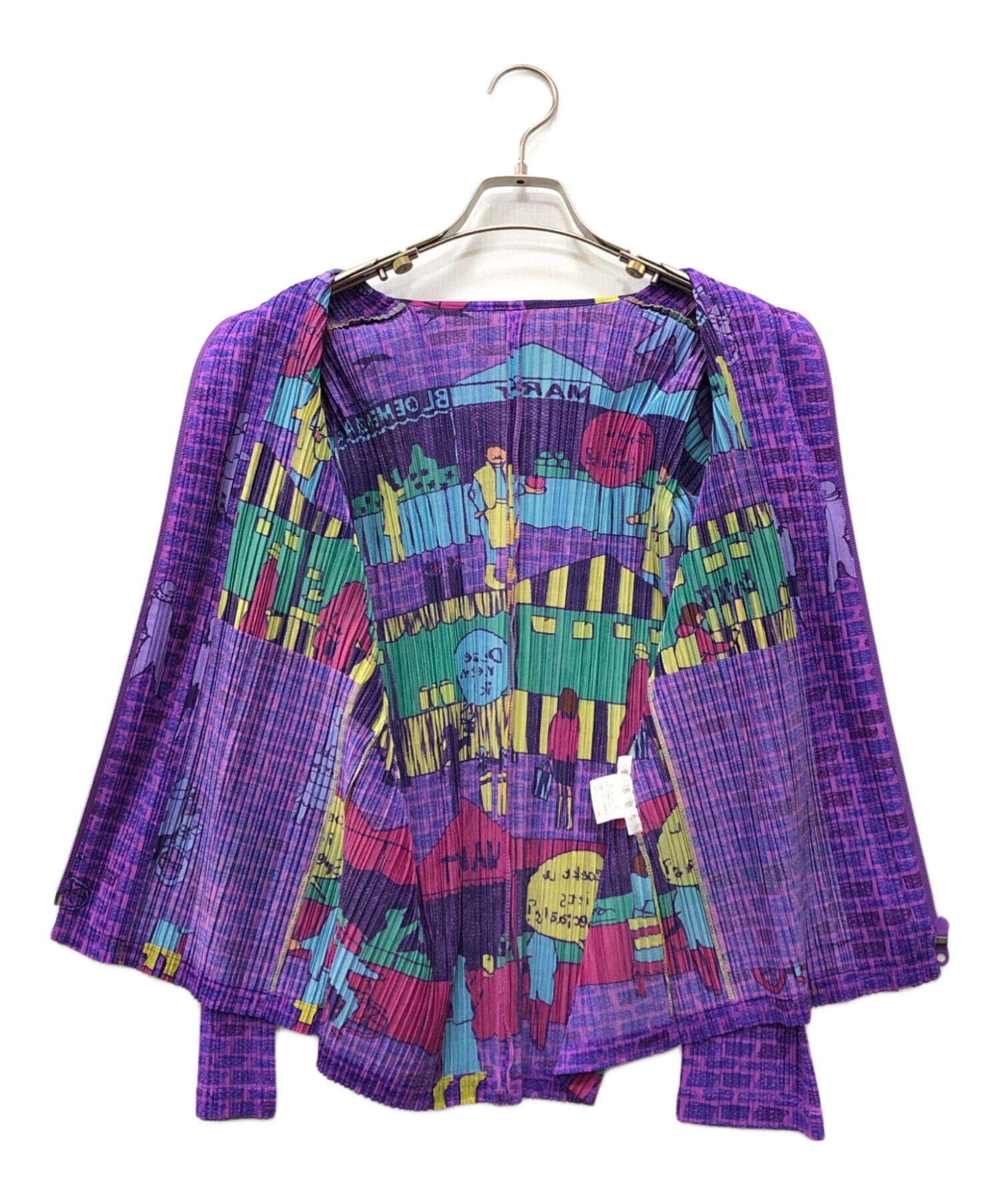 PLEATS PLEASE フラットサークル パープル ３ プリーツプリーズ 中古・古着通販】PLEATS PLEASE (プリーツプリーズ) 総柄プリーツ