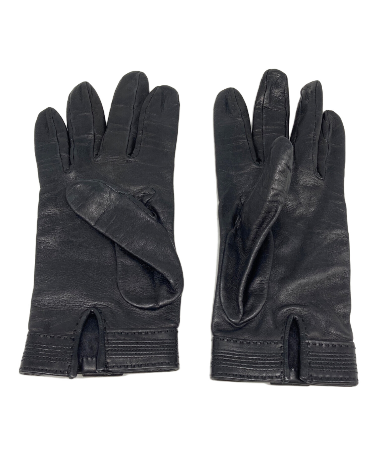 HERMES エルメス ケリーグローブ レザーグローブ 手袋 ブラック 7