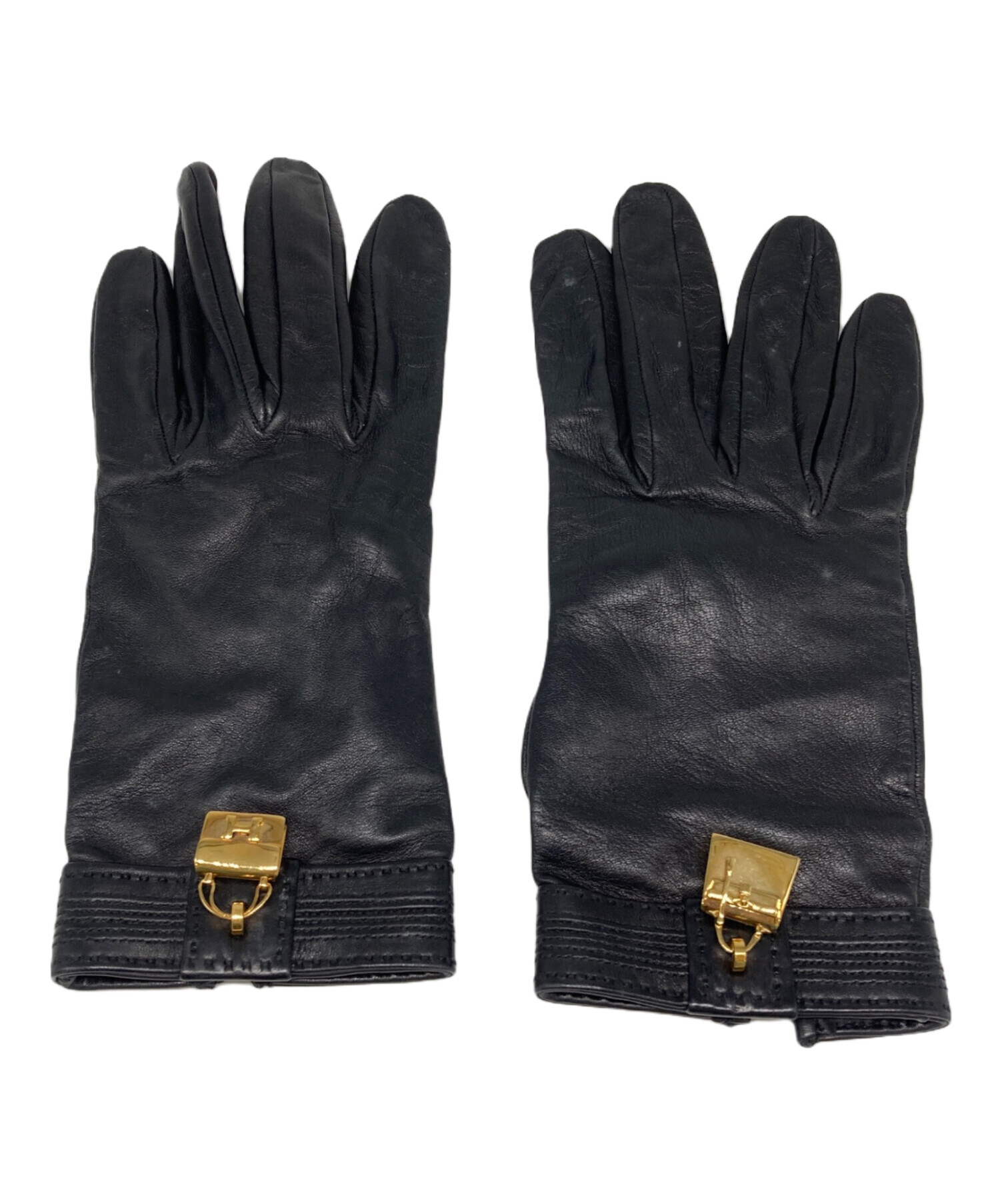 HERMES　エルメス　ケリー レザー グローブ 手袋　 7 1/2 HERMESエルメスケリー レザー グローブ 手袋 7 1/2