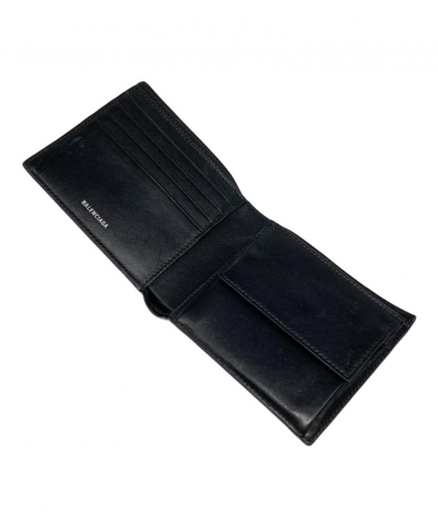 中古・古着通販】BALENCIAGA (バレンシアガ) 2つ折り財布 ブラック