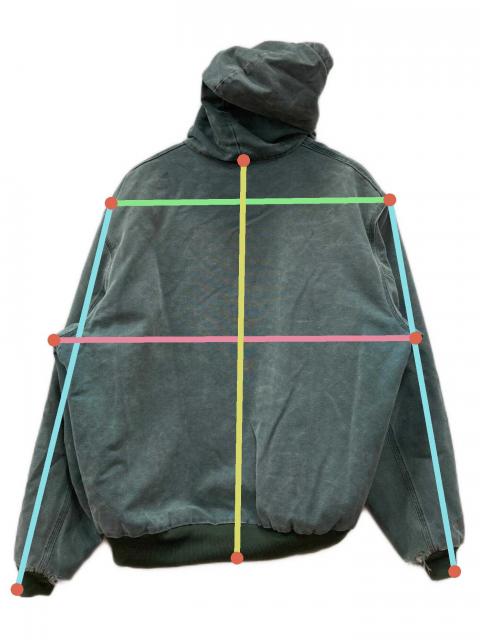 【希少サイズ】Carhartt ダークグリーンジャケット　2XL 90年代 Carhartt カーハート ダック地 アクティブジャケット