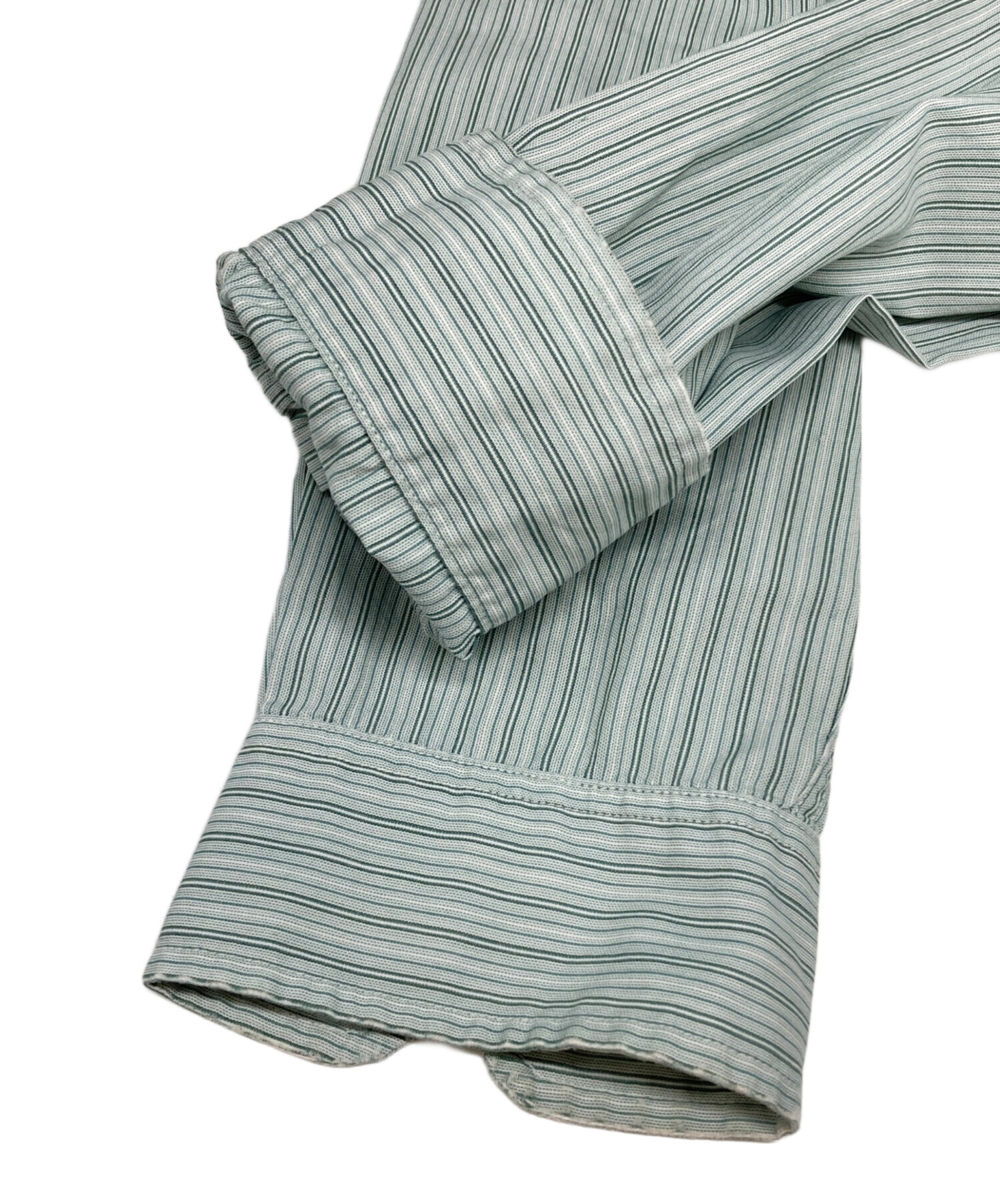 中古・古着通販】RRL (ダブルアールエル) ストライプシャツ グリーン