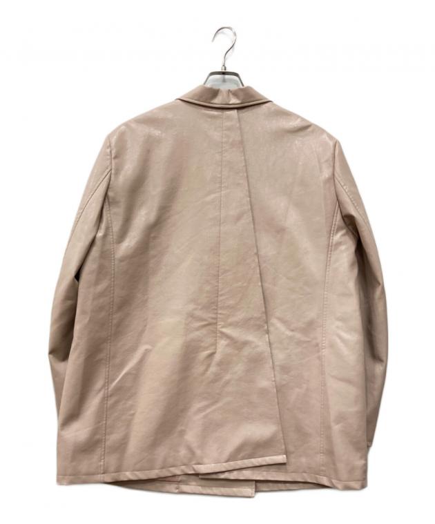 中古・古着通販】AMERI (アメリ) LUSTER FAKE LEATHER JACKET ピンク