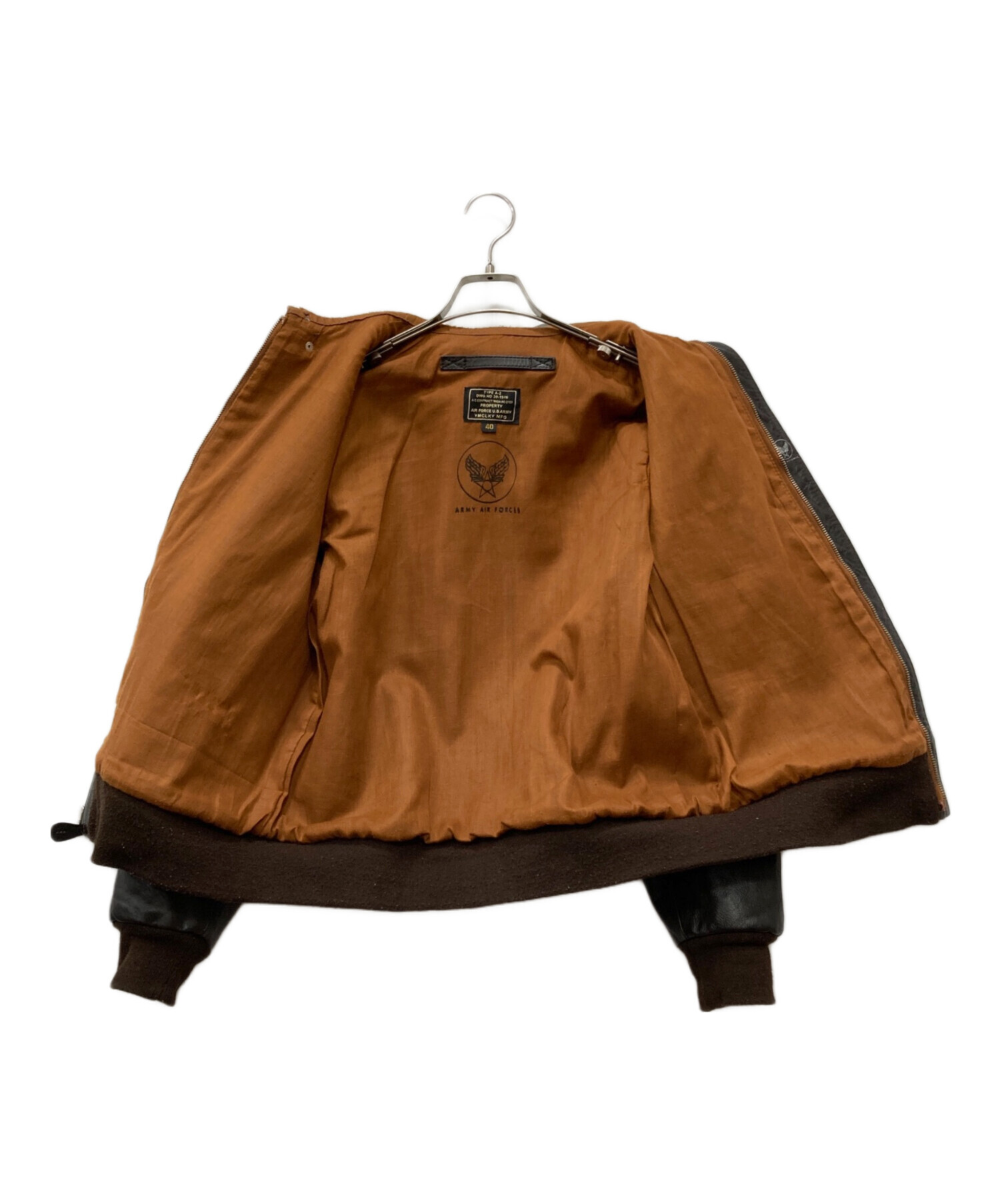 YMCL KY レザーフライトジャケット A-2 カウハイド 38 YMCLKY 米軍タイプ A-2フライトジャケット JJ260YN <br>メンズ