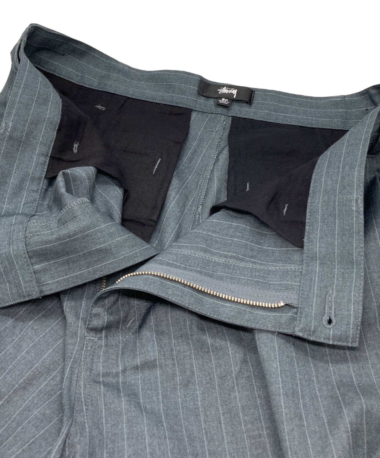 中古・古着通販】stussy (ステューシー) Striped Volume Pleated