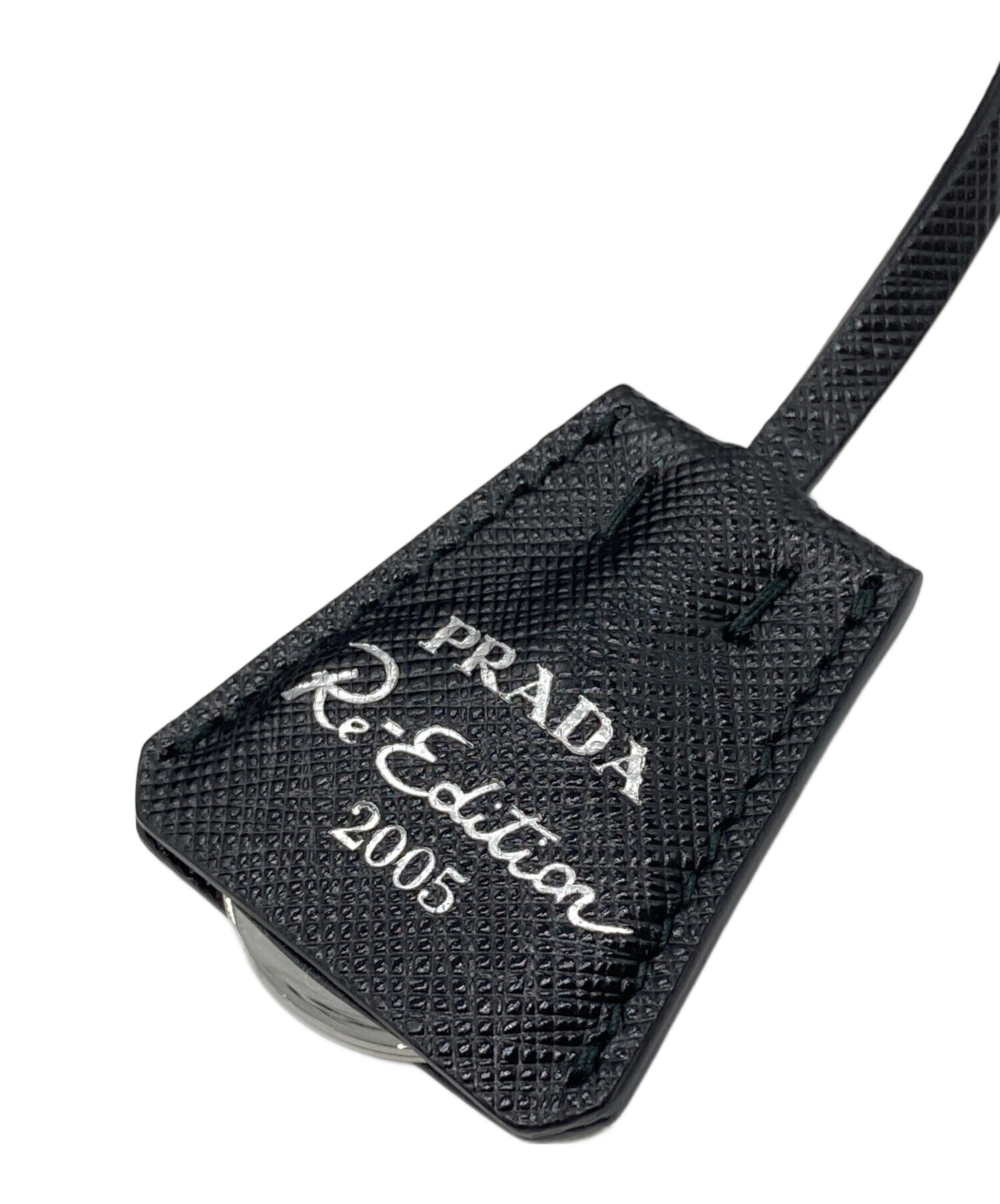 ‼️最終値下げ‼️PRADA ロゴ刺繍入りストライプミニハンドバッグ 中古・古着通販】PRADA (プラダ) ロゴプレートミニハンドバッグ