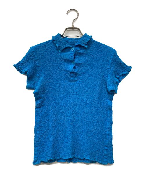 ミーバイイッセイミヤケ カリフラワー シワ加工 半袖ポロシャツ ボーダー 中古・古着通販】me ISSEY MIYAKE (ミーイッセイ ミヤケ) 半袖シワ加工