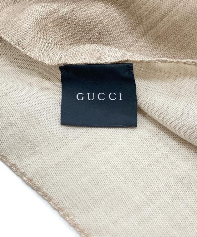 中古・古着通販】GUCCI (グッチ) GGロゴストール ベージュ サイズ:下記