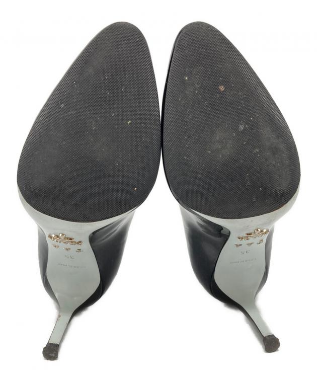 中古・古着通販】PRADA (プラダ) エナメルヒールパンプス ブラック