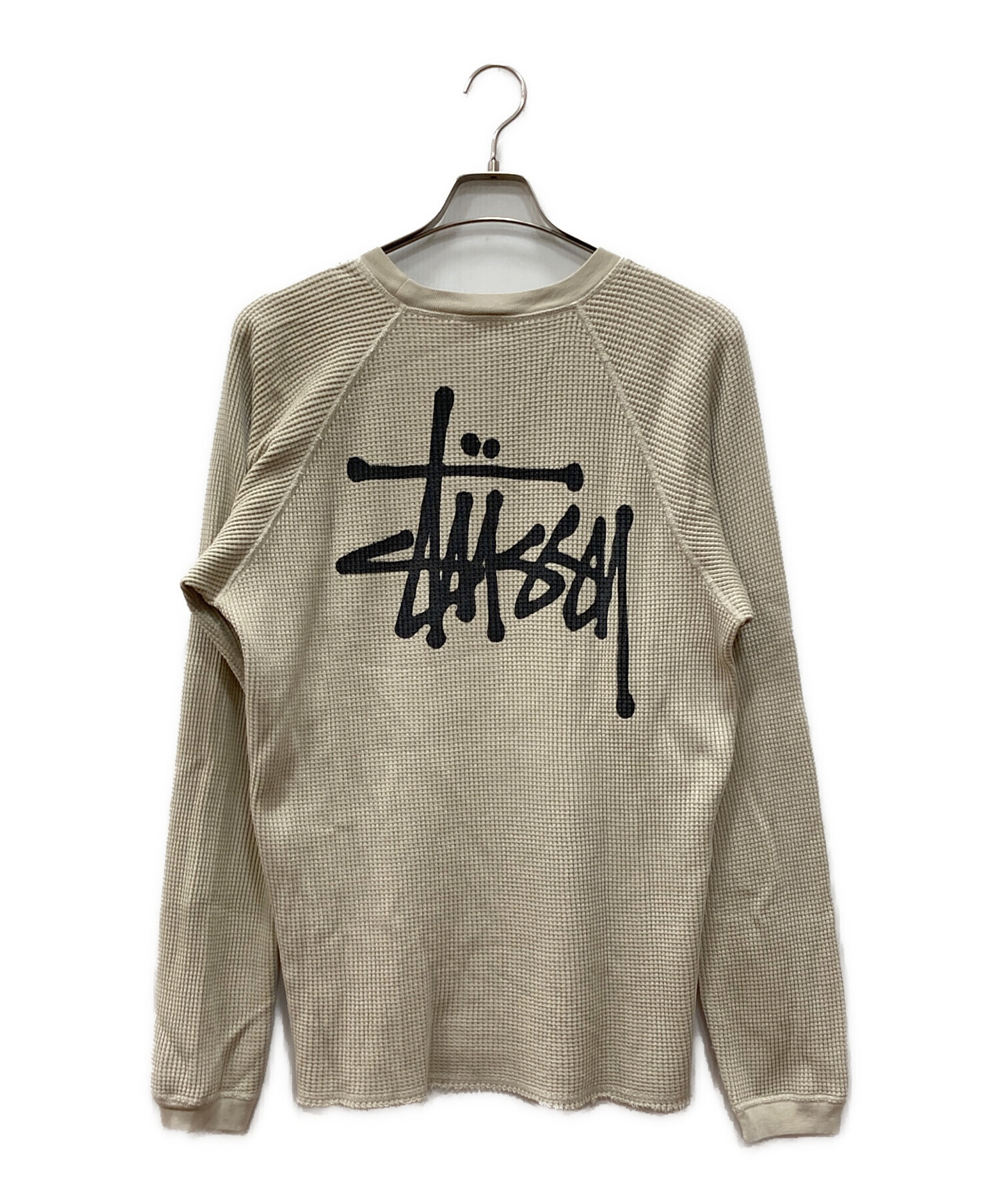 Basic Stüssy Thermal – Washed Black | Tops & Knits | Stüssy Japan