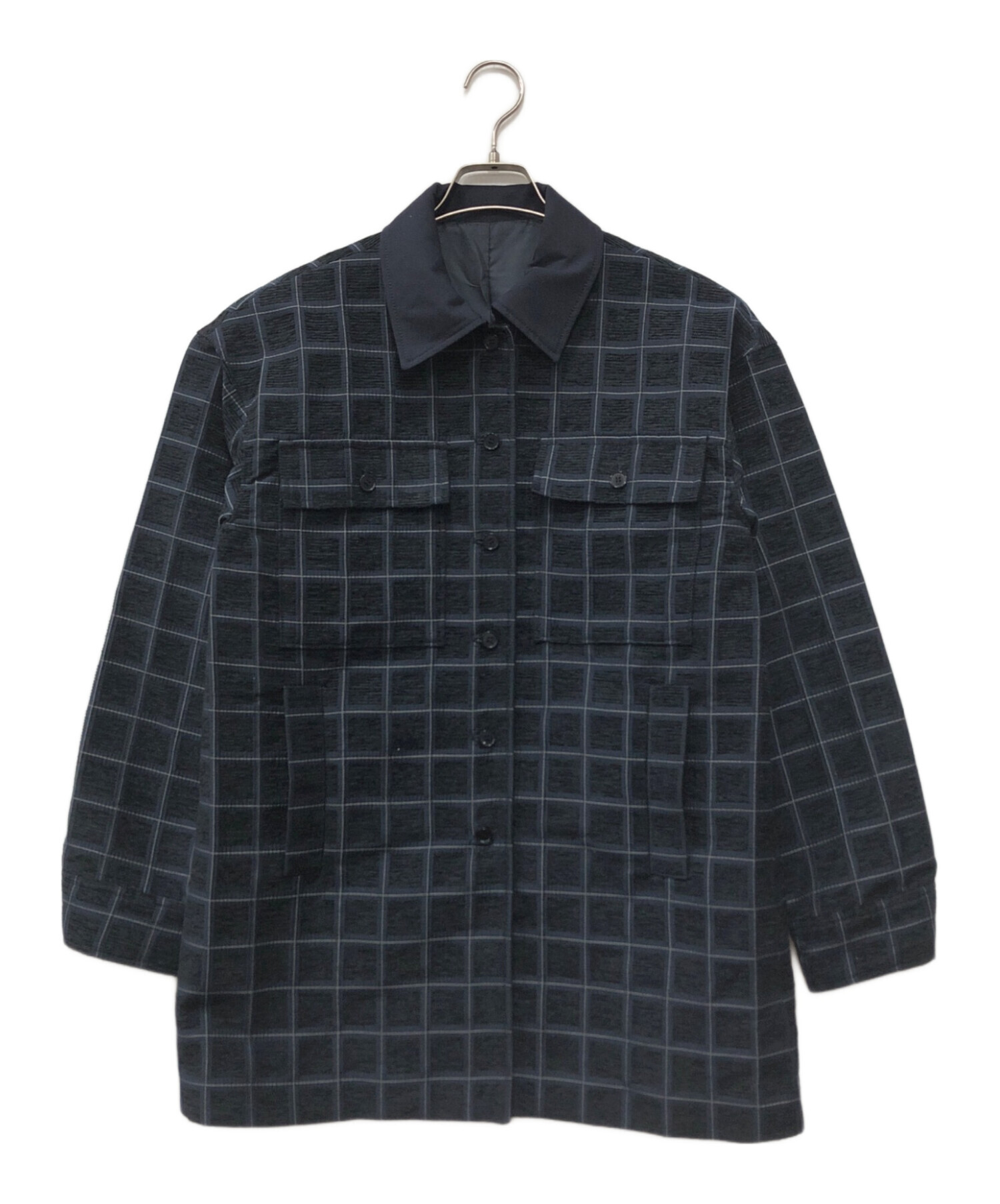中古・古着通販】louren (ローレン) velvet jacquard check blouson