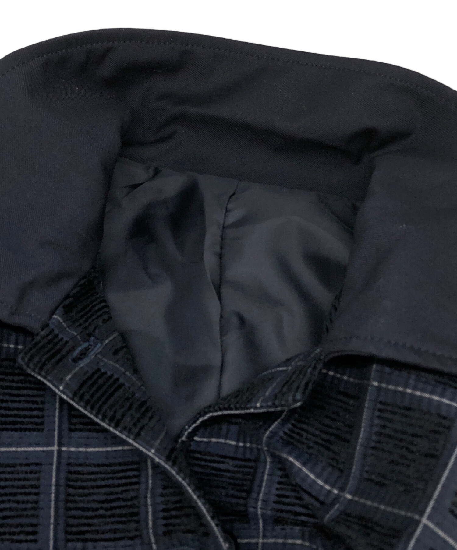 中古・古着通販】louren (ローレン) velvet jacquard check blouson