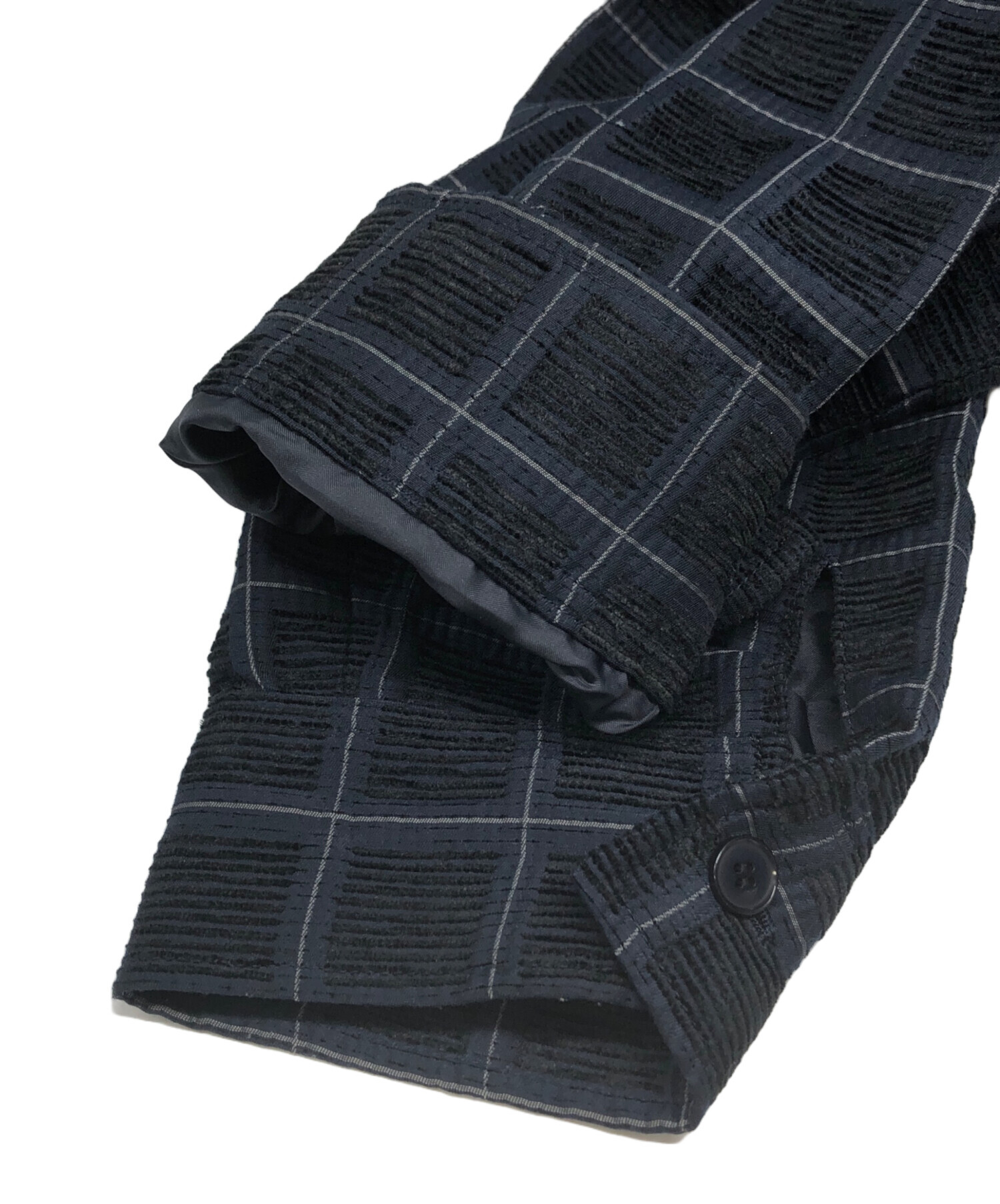 中古・古着通販】louren (ローレン) velvet jacquard check blouson