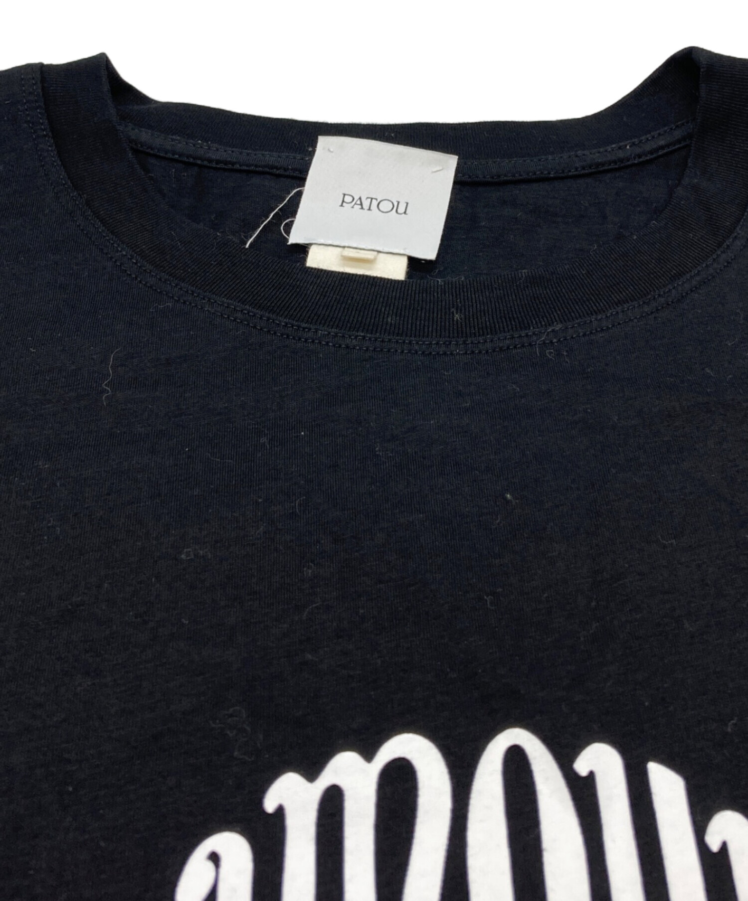 美品 PATOU パトゥ ロゴプリント Tシャツ Mサイズ ブラック レディース 古着 中古 USED PATOU（パトゥ） Tシャツ ロゴ JE029 9999 レディース ロゴ プリント