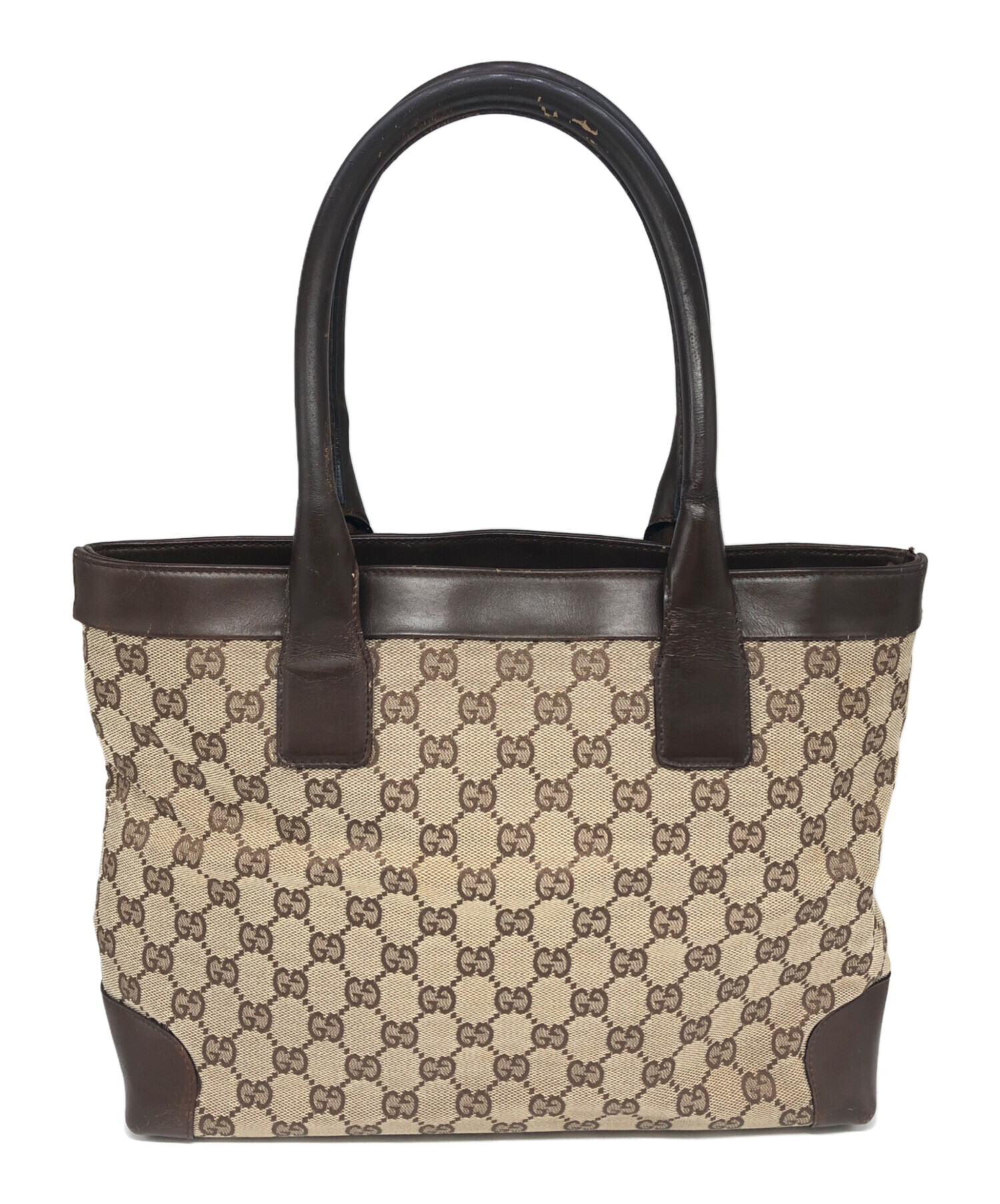 中古・古着通販】GUCCI (グッチ) GGキャンバストートバッグ ベージュ 