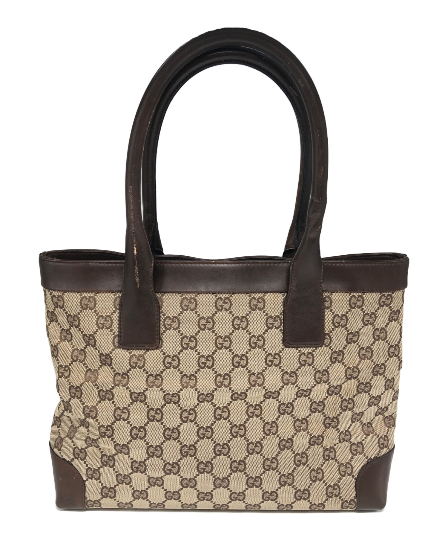 中古・古着通販】GUCCI (グッチ) GGキャンバストートバッグ ベージュ 