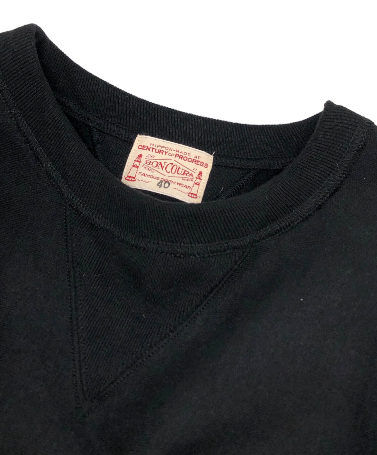 中古・古着通販】BONCOURA (ボンクラ) 両Vトレーナー ブラック サイズ 