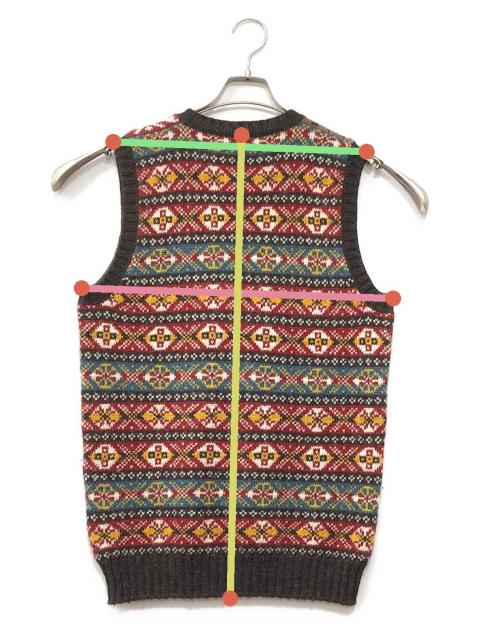 美品 Jamieson's ウールベストM グリーン ネイビー ブラウン 楽天市場