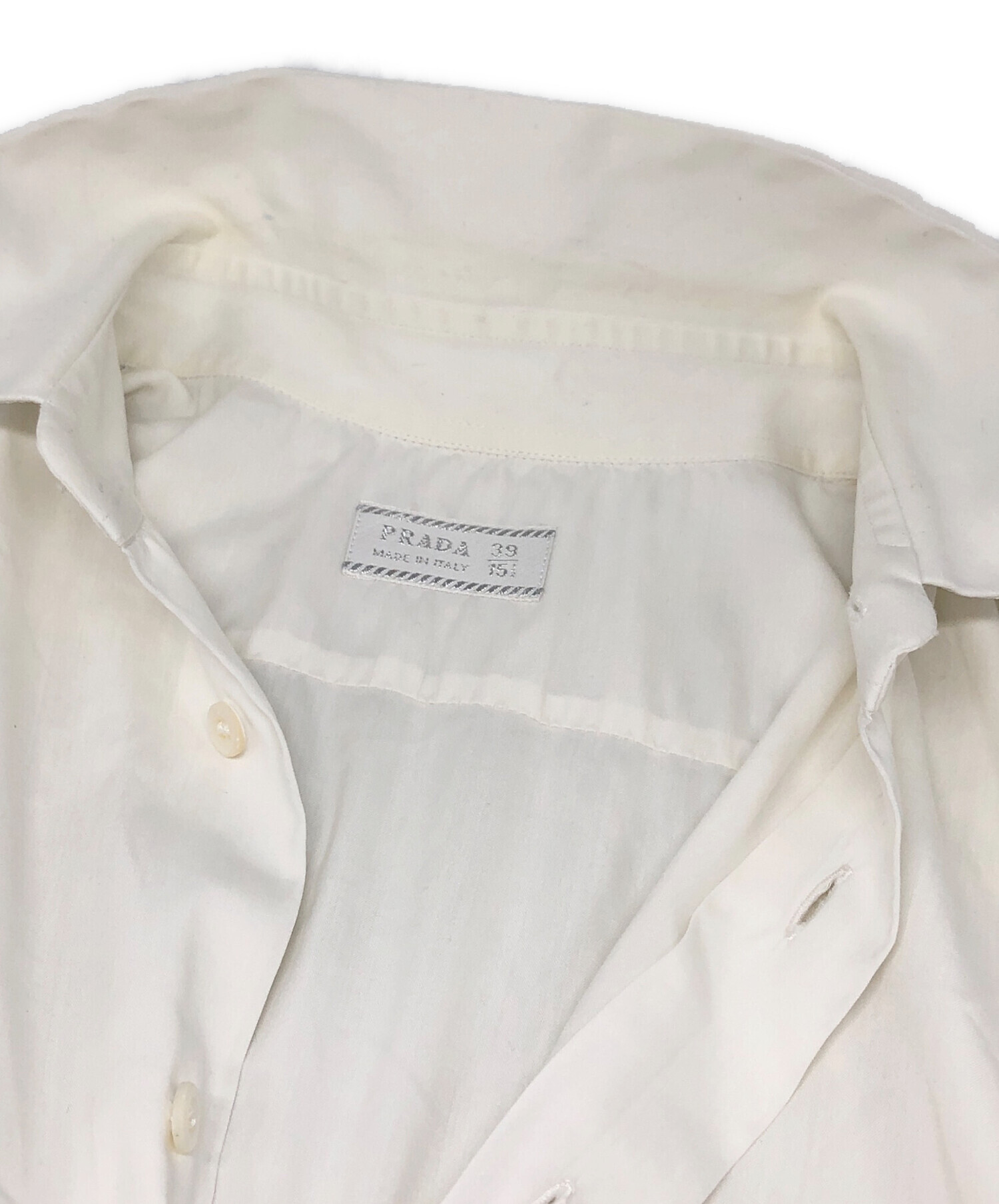 中古・古着通販】PRADA (プラダ) 半袖シャツ ホワイト サイズ:39 
