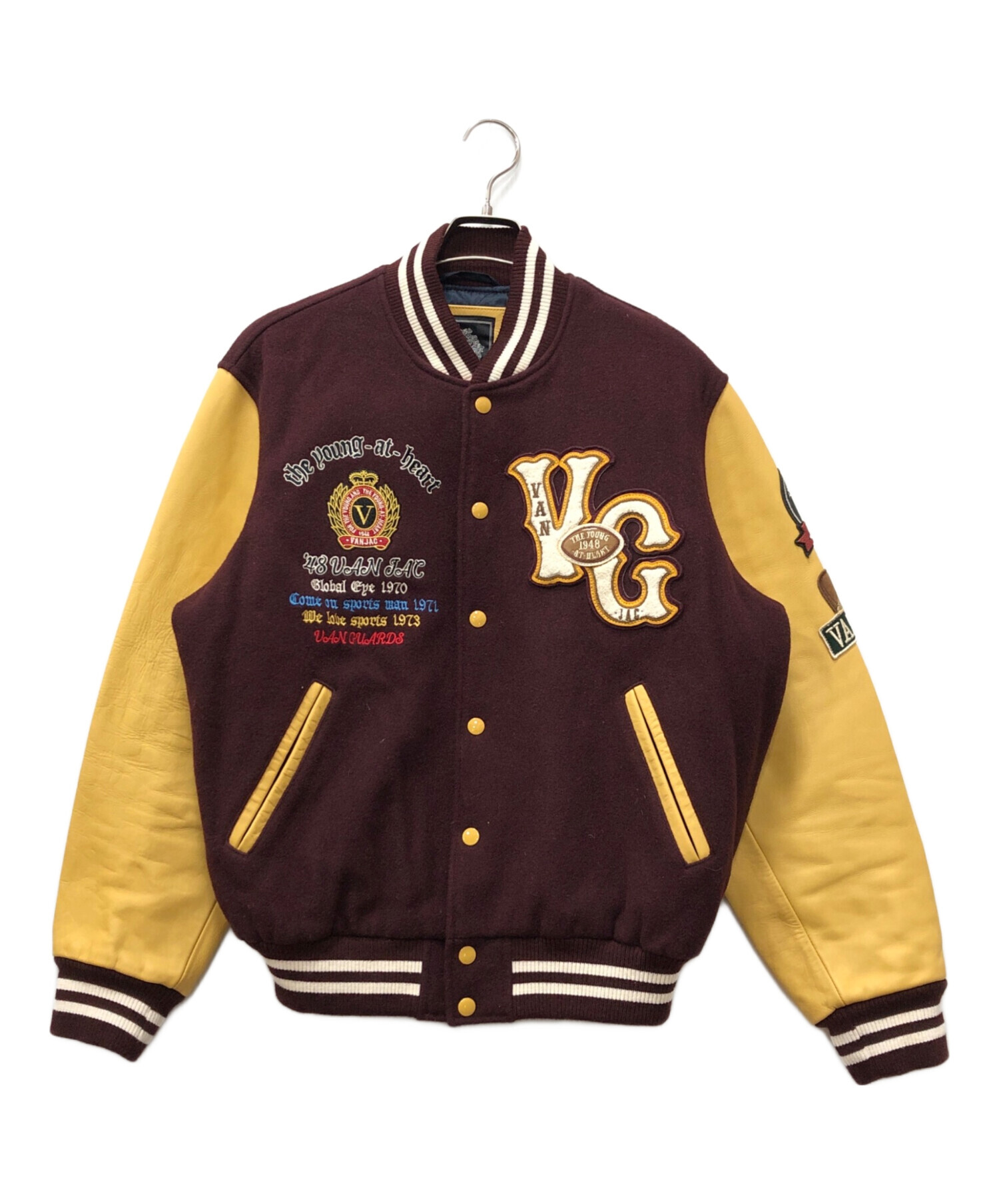 中古・古着通販】VAN (ヴァン) スタジャン ボルドー サイズ:L