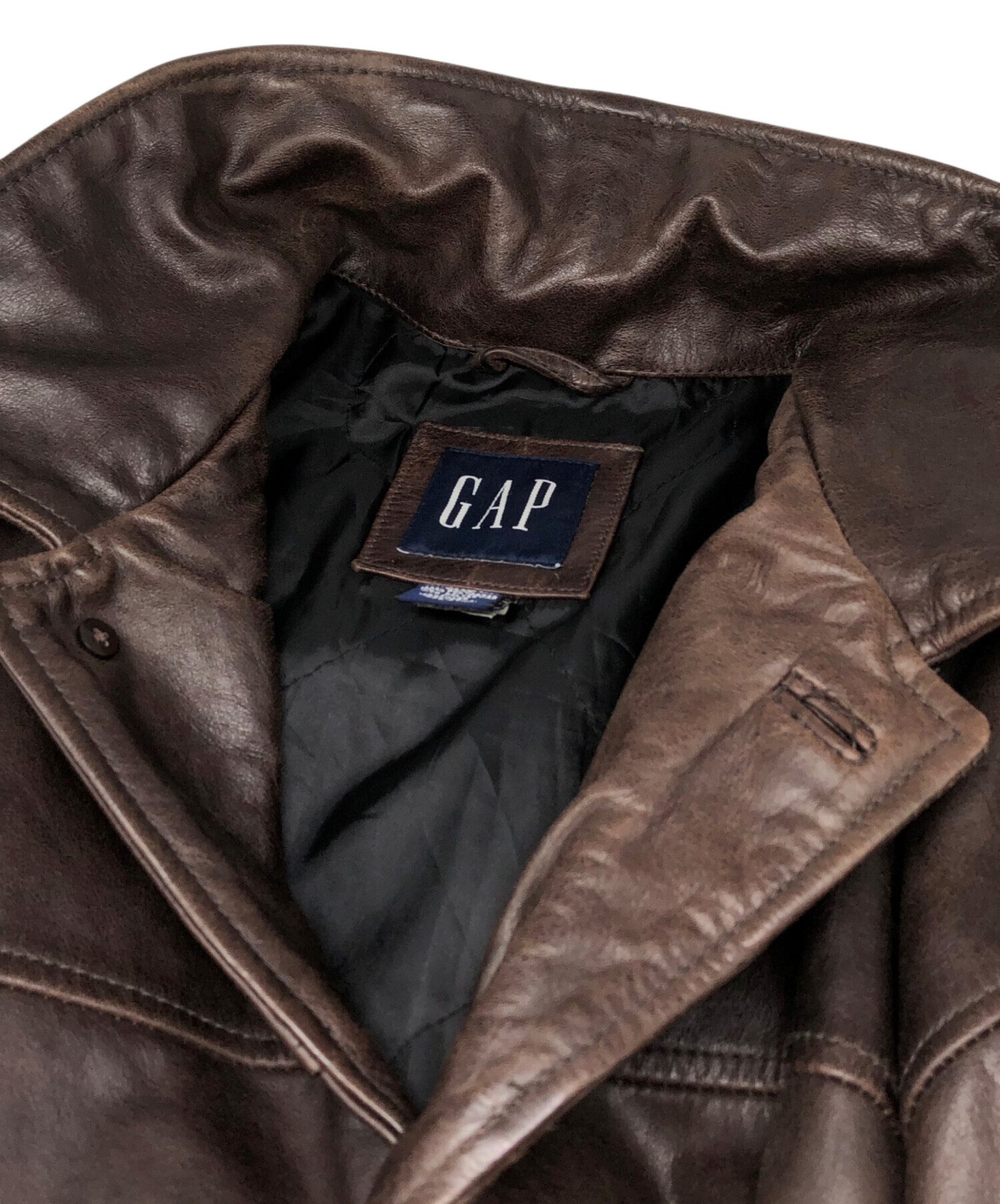 中古・古着通販】OLD GAP (オールドギャップ) レザーカーコート