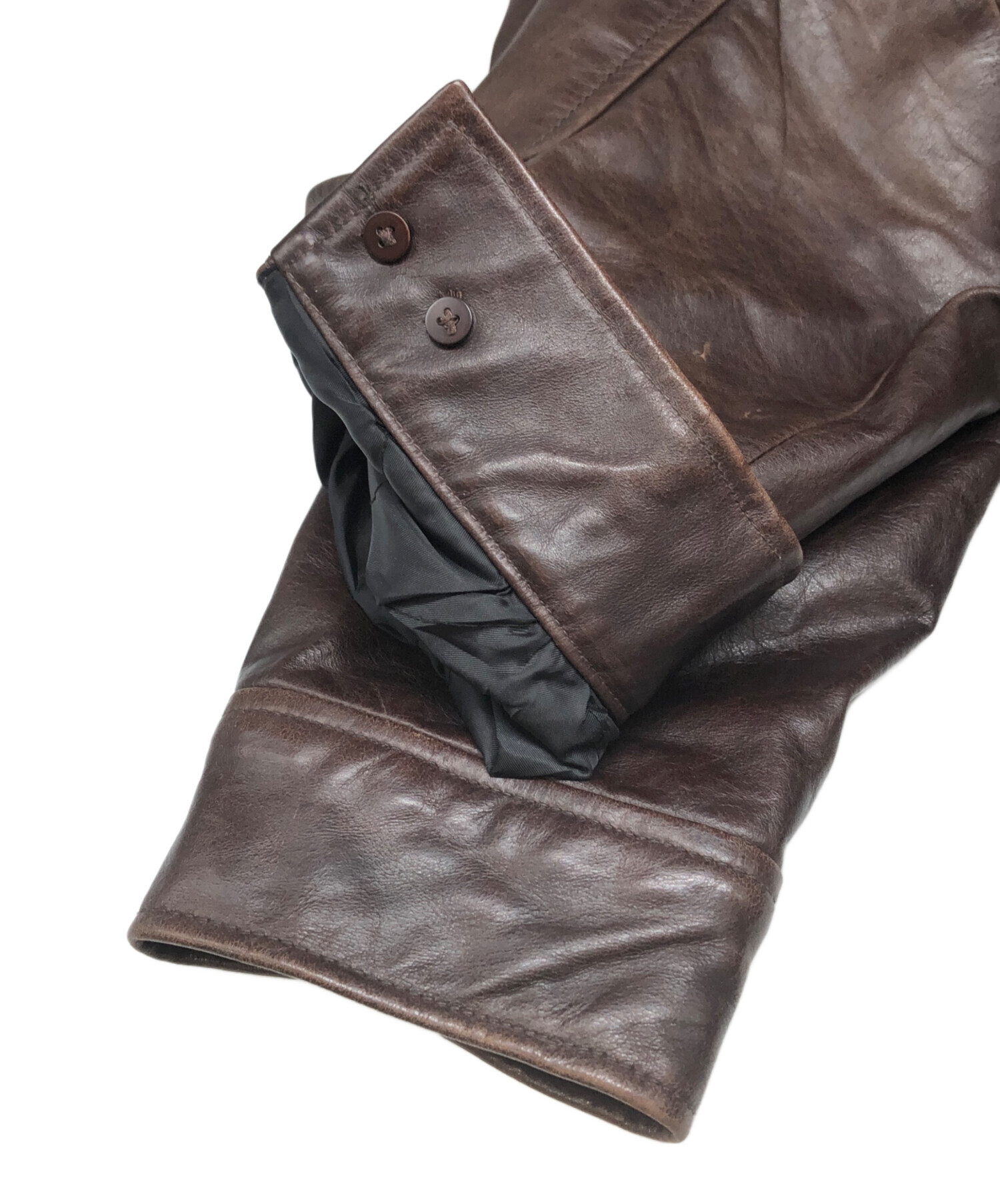 中古・古着通販】OLD GAP (オールドギャップ) レザーカーコート