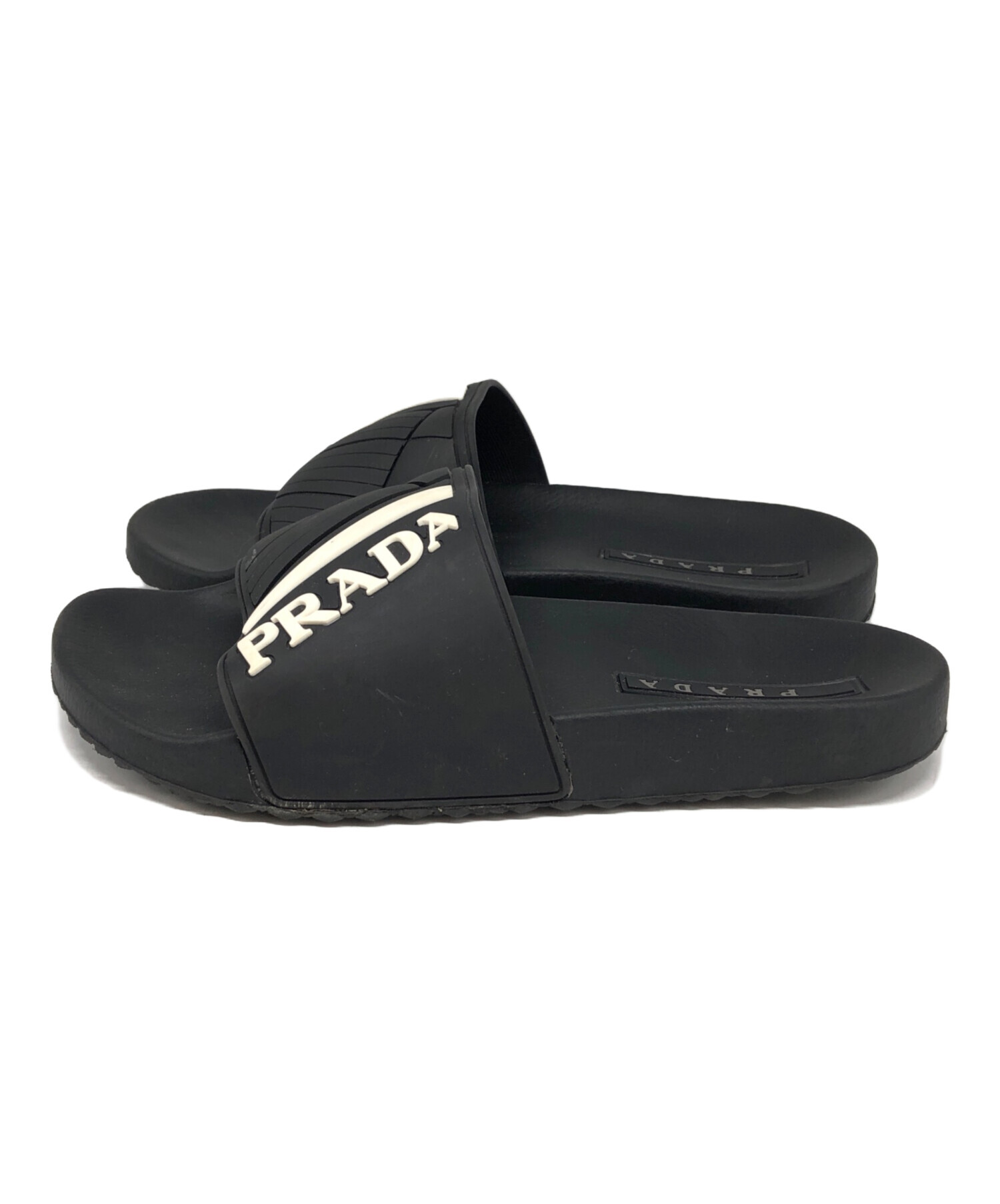 中古・古着通販】PRADA (プラダ) シャワーサンダル ブラック サイズ:7