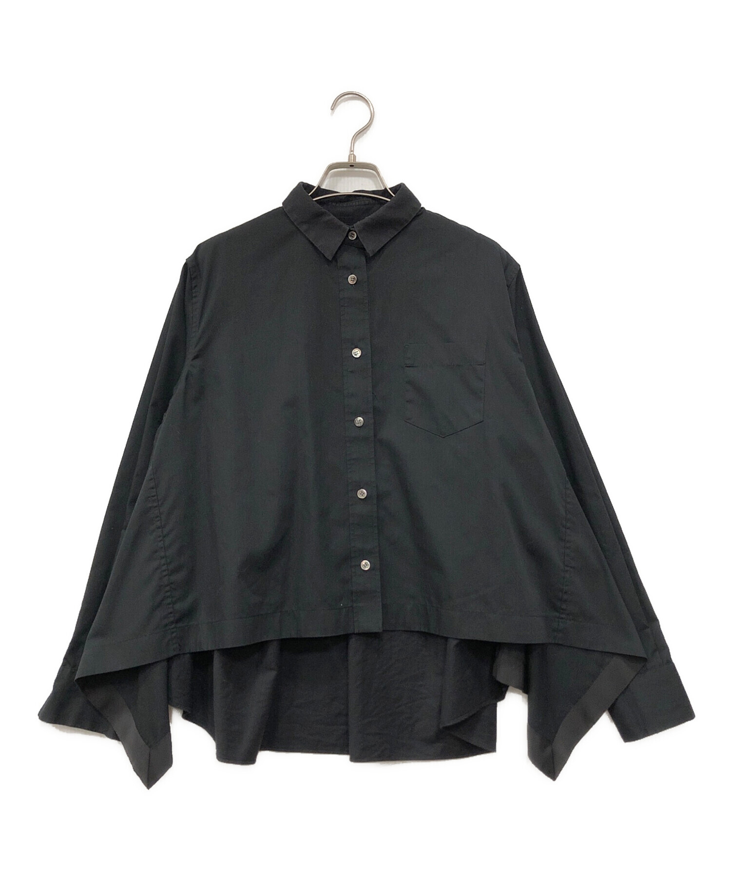 中古・古着通販】sacai (サカイ) レイヤードシャツ ブラック サイズ:2 