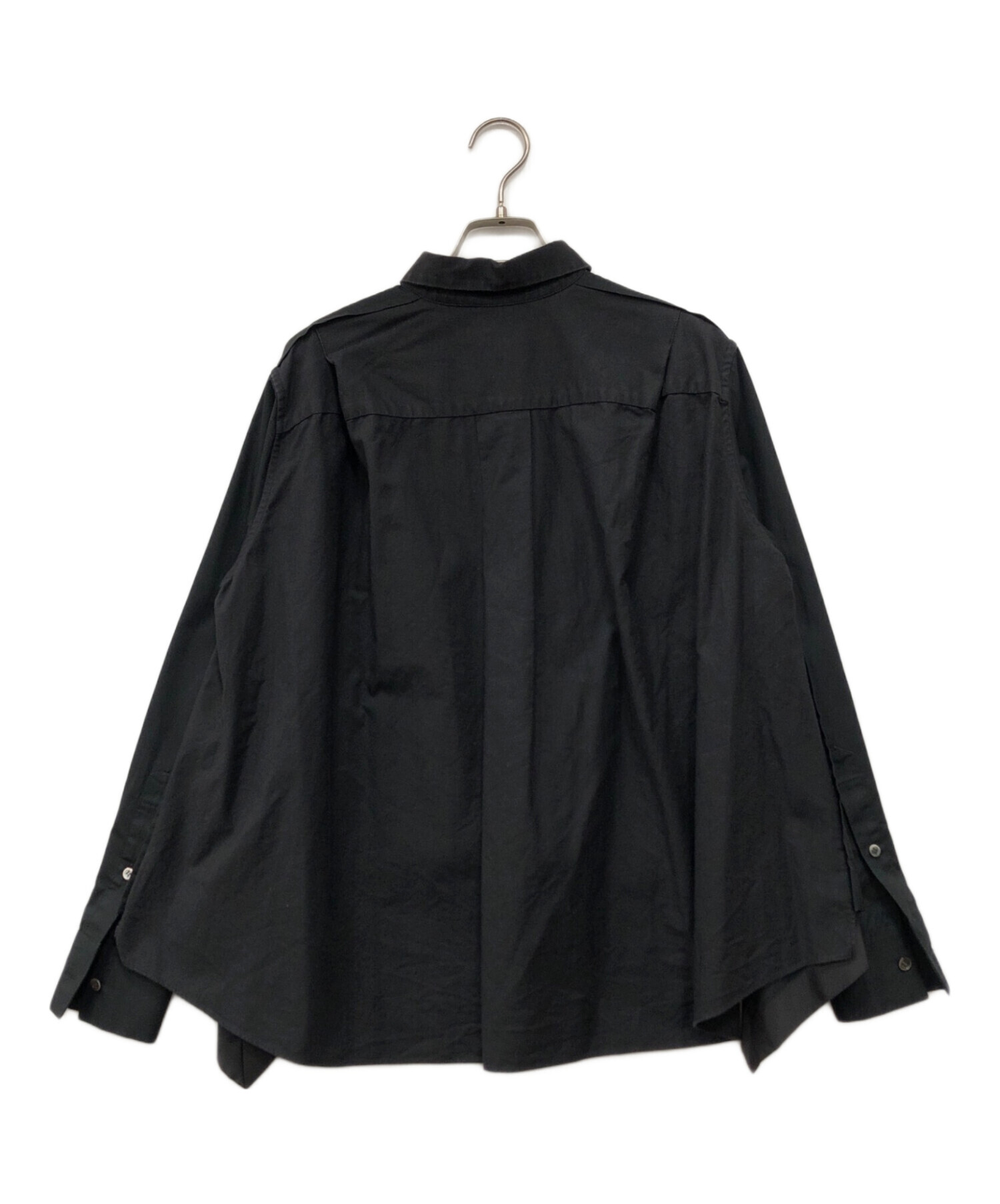 中古・古着通販】sacai (サカイ) レイヤードシャツ ブラック サイズ:2 