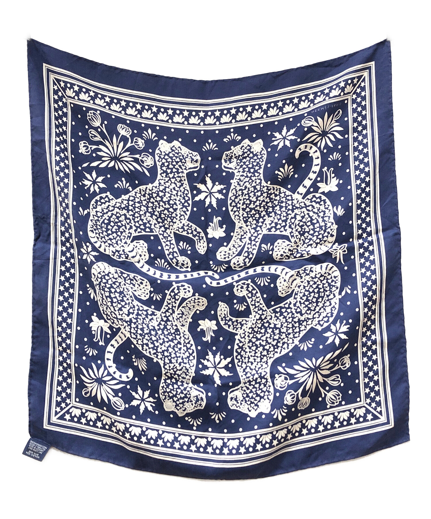 中古・古着通販】HERMES (エルメス) カレ55 ネイビー サイズ:下記参照