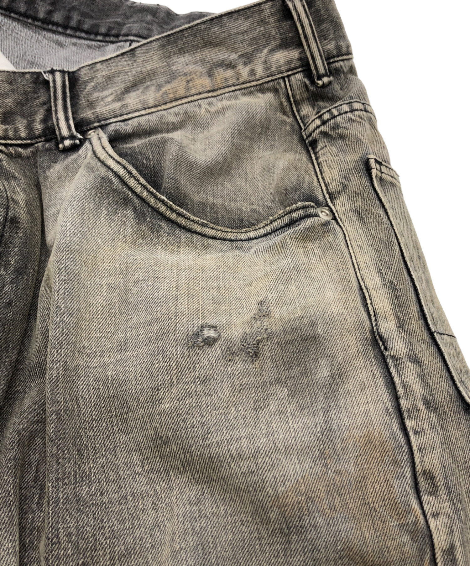 中古・古着通販】ANCELLM (アンセルム) SELVEDGE TAPERED 5P BLACK 