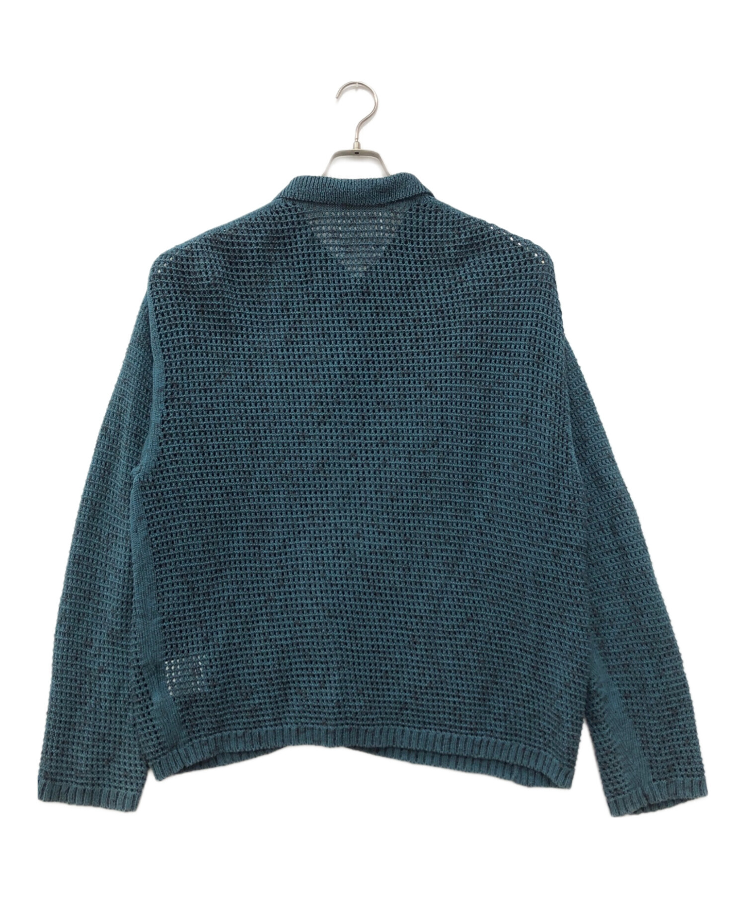 yoke mesh knitted buttoned cardigan サイズ2