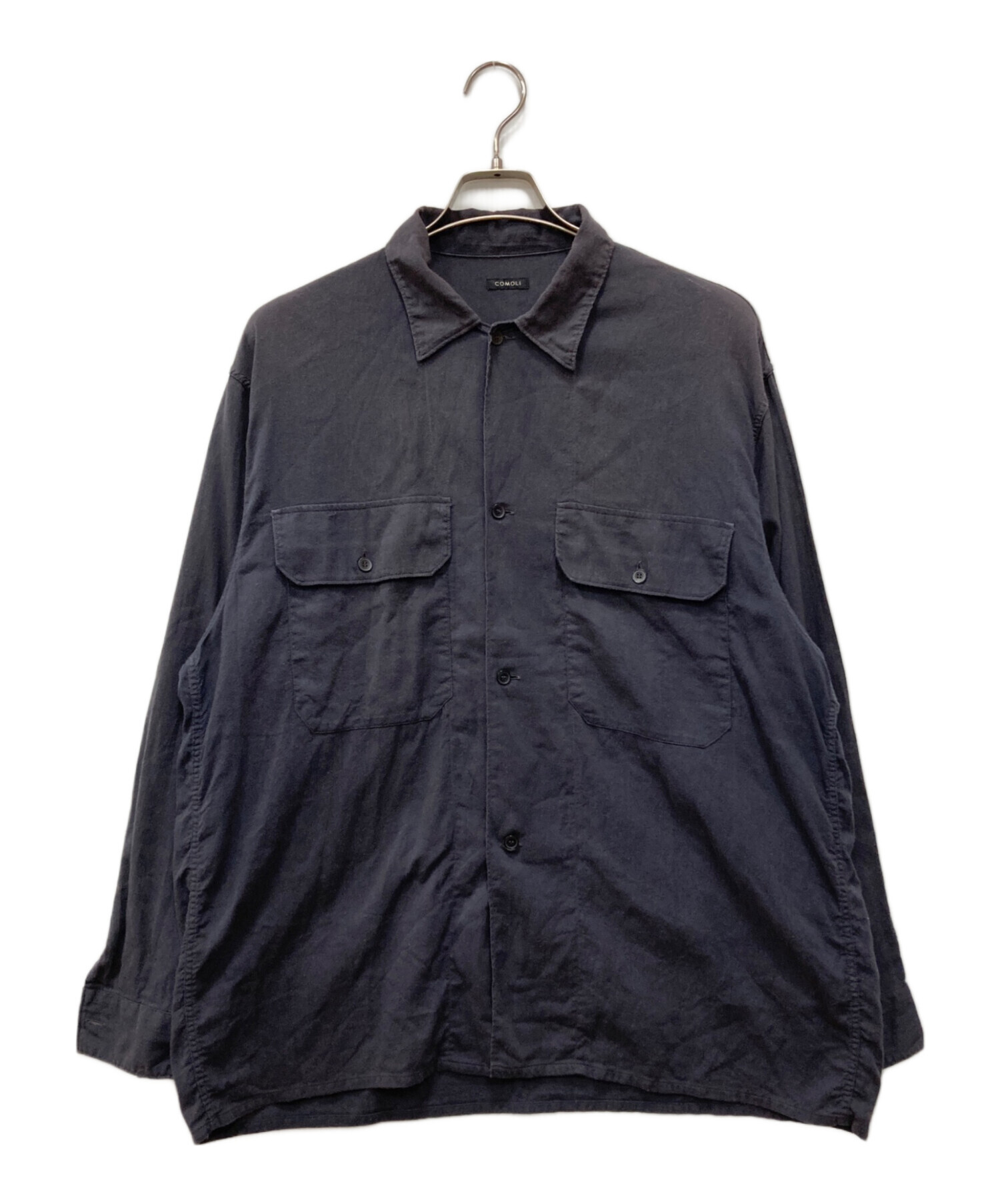中古・古着通販】COMOLI (コモリ) 空紡オックス C.P.Oシャツ ネイビー 
