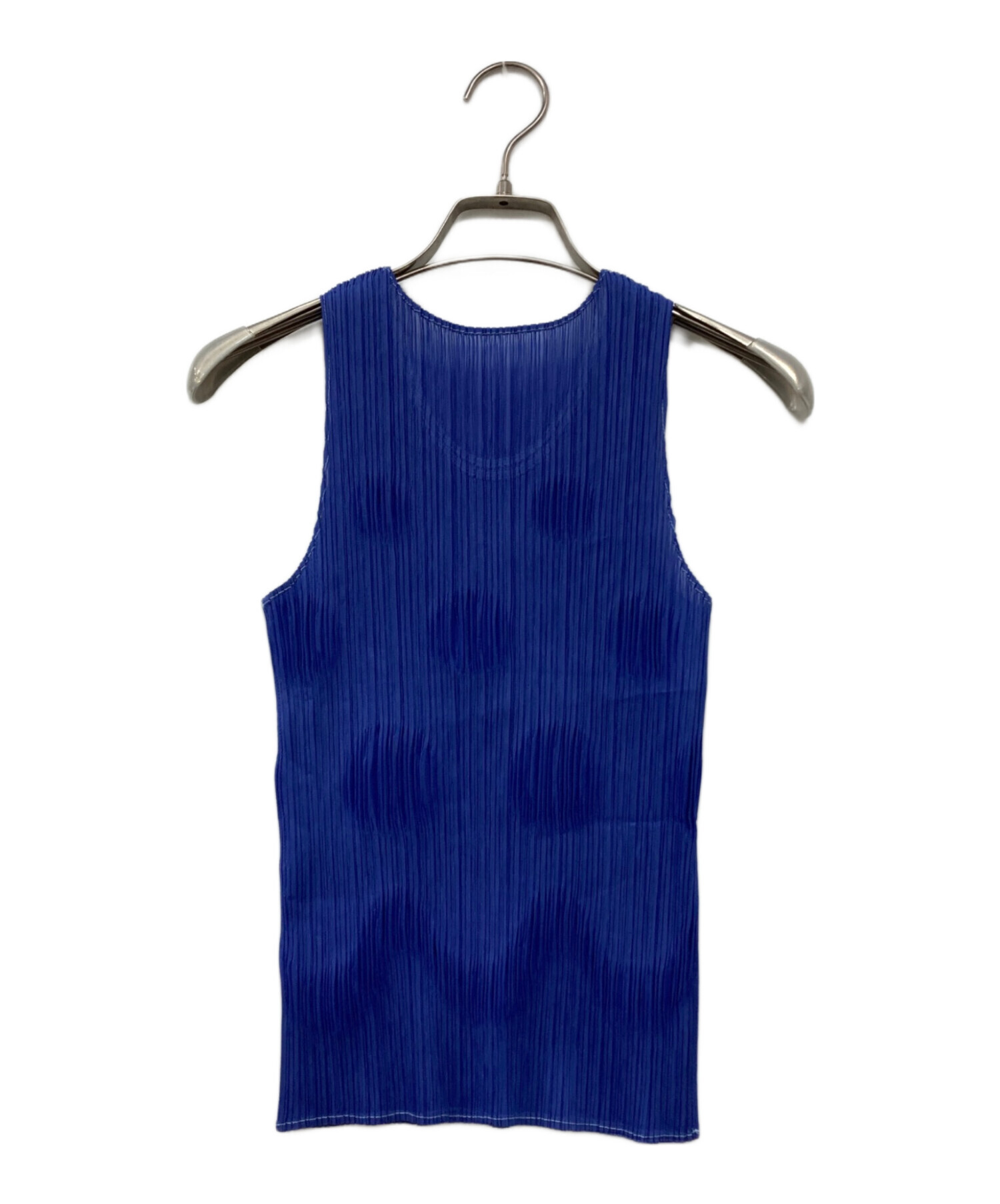 プリーツプリーズPLEATS PLEASEノースリーブ　トップス　紺 中古・古着通販】PLEATS PLEASE (プリーツプリーズ) 水玉ノースリーブ