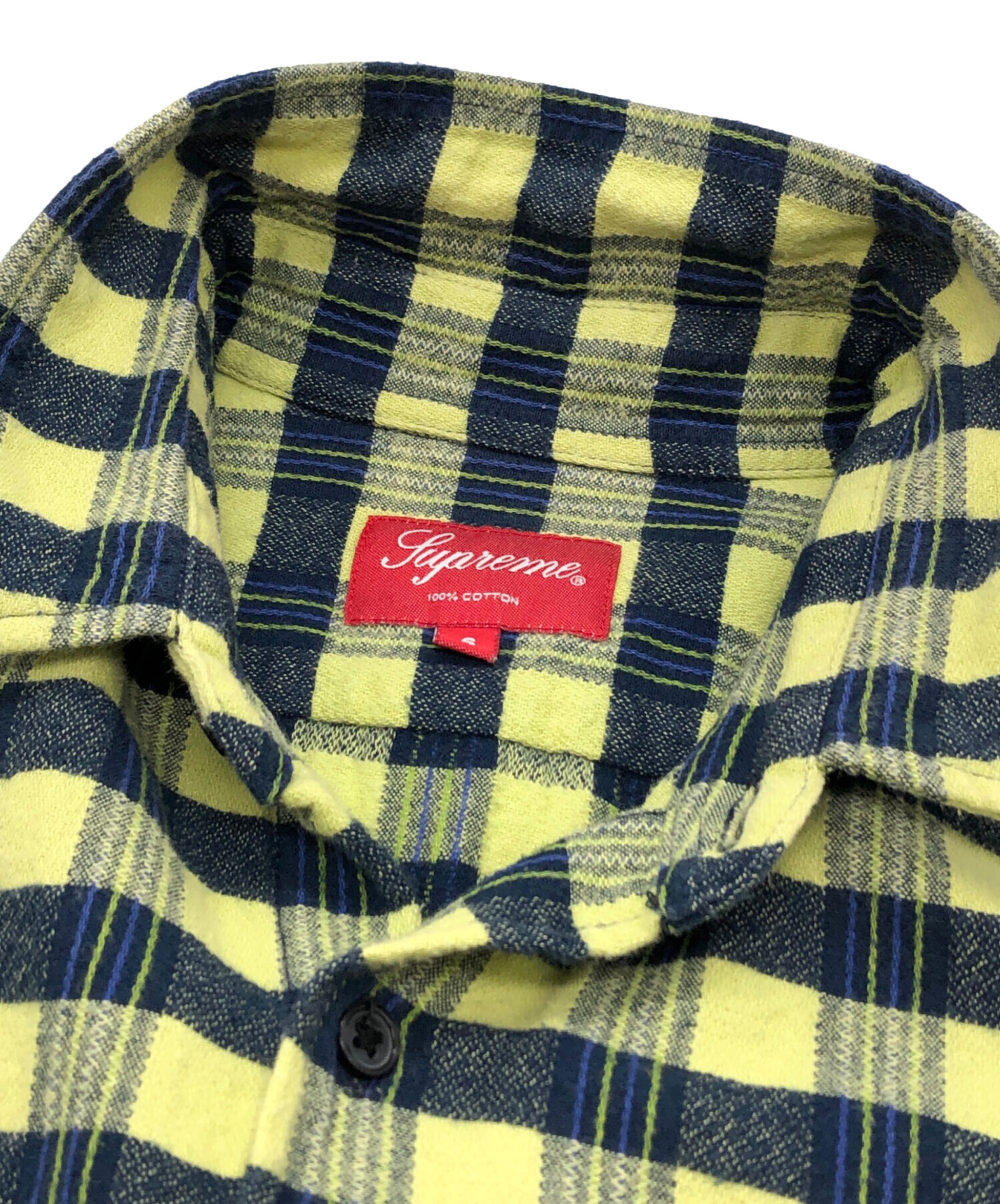 中古・古着通販】Supreme (シュプリーム) チェックシャツ イエロー