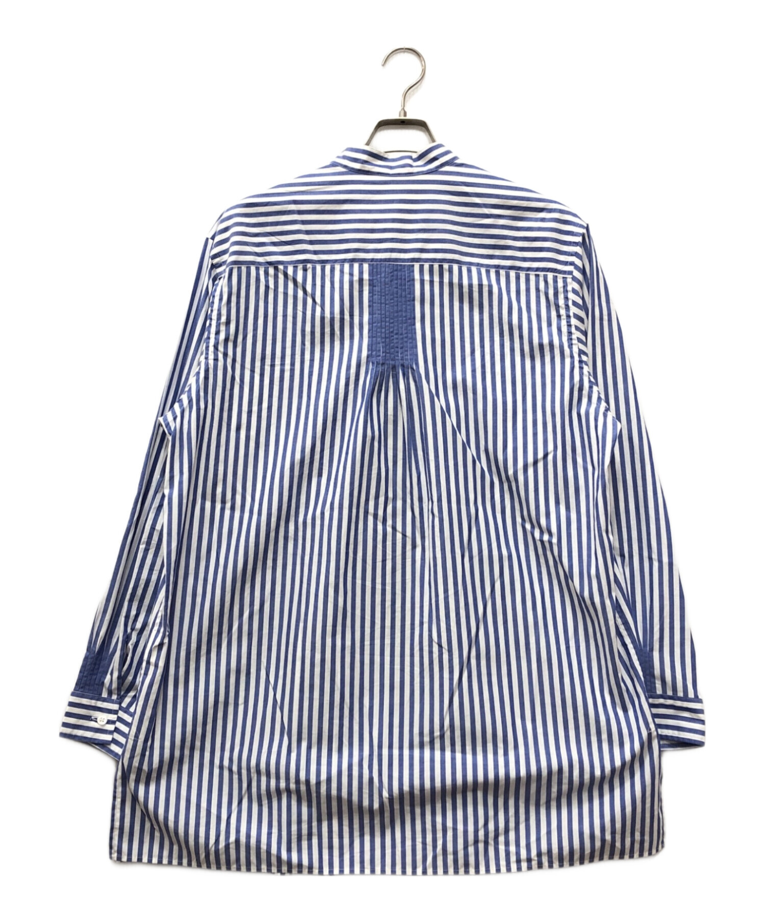 中古・古着通販】KUON (クオン) Reversible Pleated Shirt ネイビー 