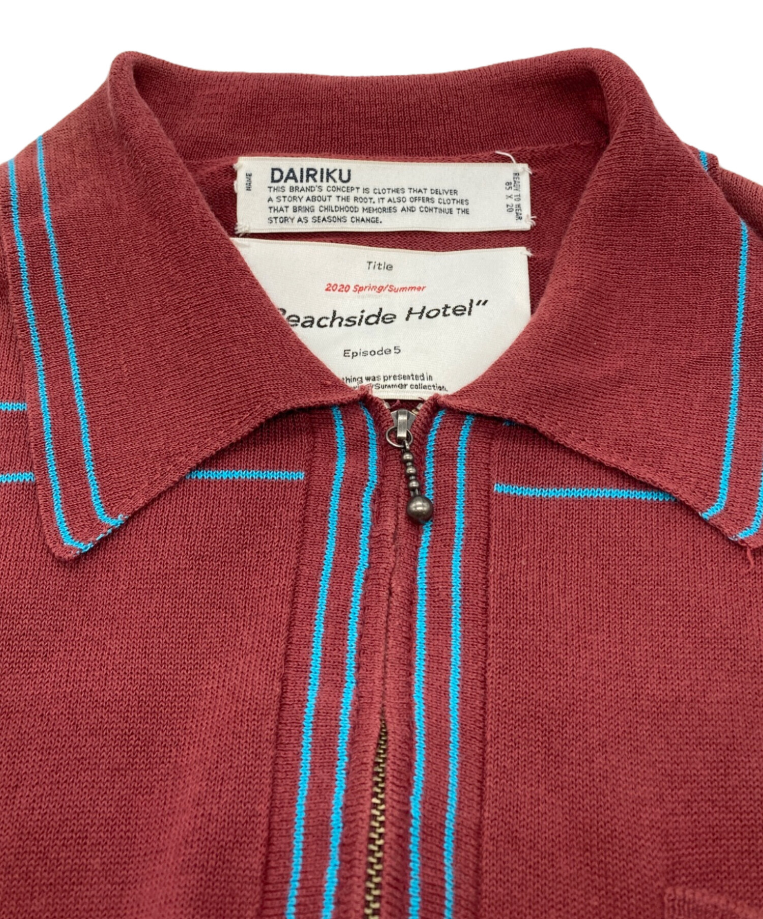 20ss dairikuダイリク half zip polo knit DAIRIKU 19ss half zip polo